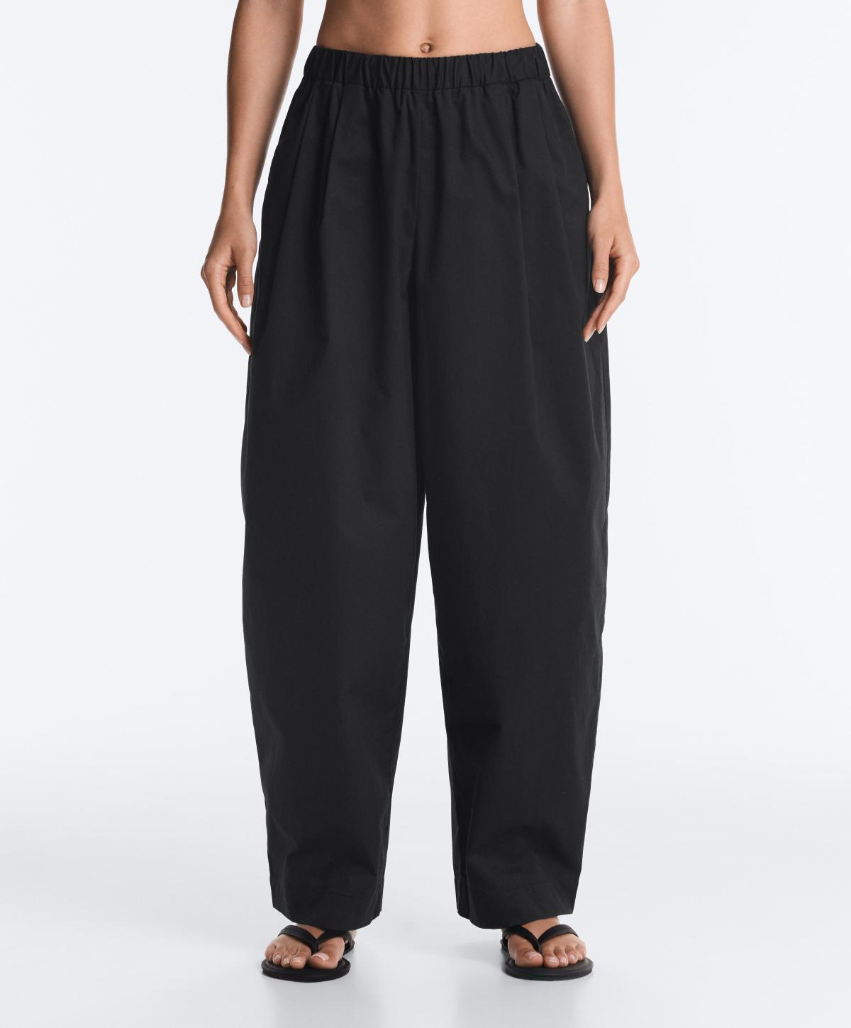 오이쇼 코튼 와이드 테이퍼드 팬츠 5681/670/800 BLACK
