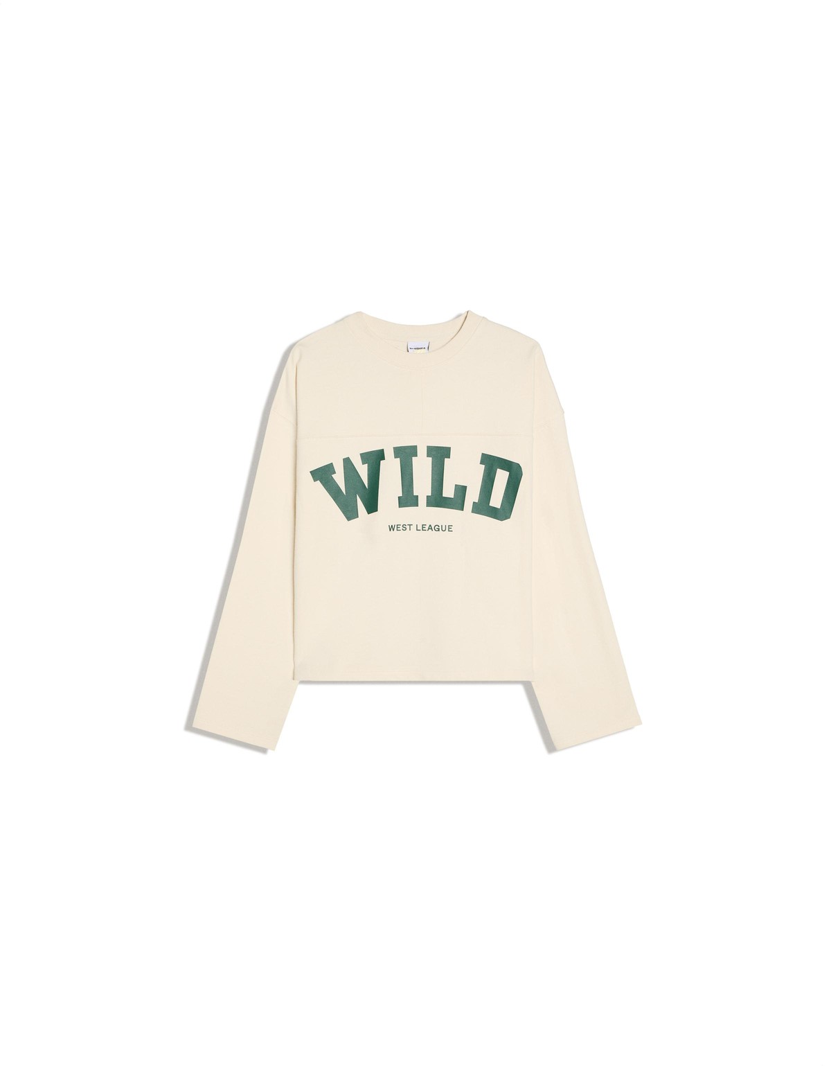 버쉬카 프린트 라운드넥 크롭 긴팔 맨투맨 2911/732 OFF WHITE