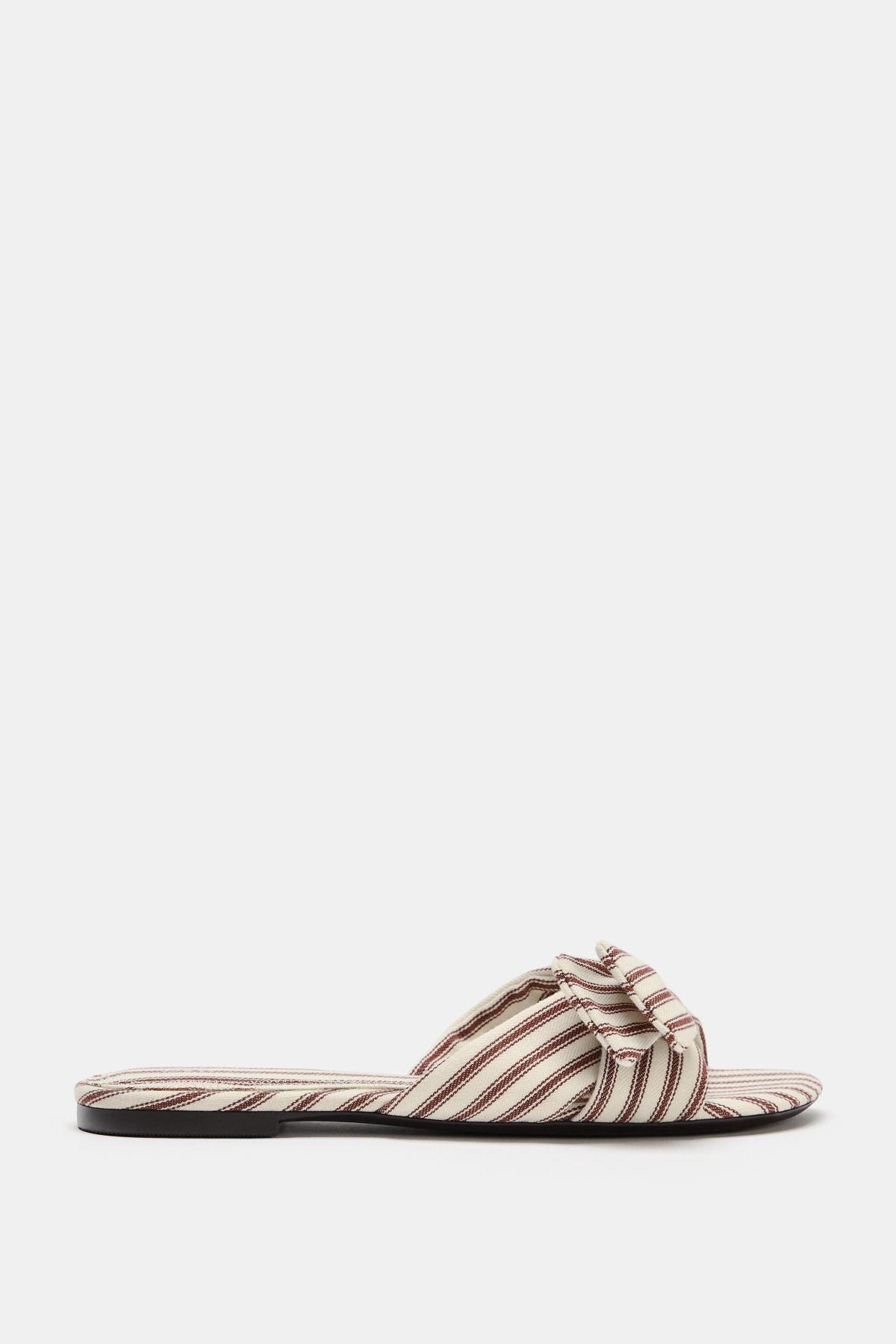 자라 스트라이프 플랫 슬라이드 샌들 3628/810/202 MULTICOLOURED