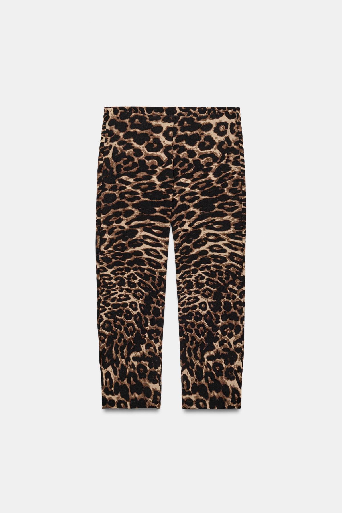 자라 레오파드 패턴 스트레치 카프리 팬츠 5039/828/051 LEOPARD