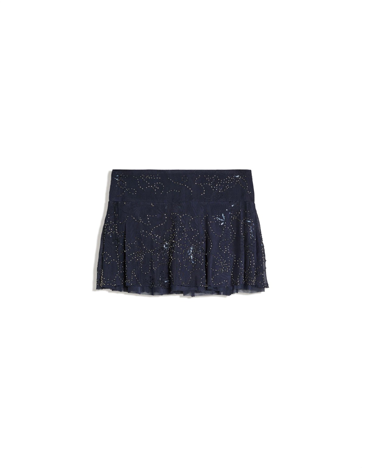 버쉬카 자수 러플 미니 스커트 2041/662 NAVY