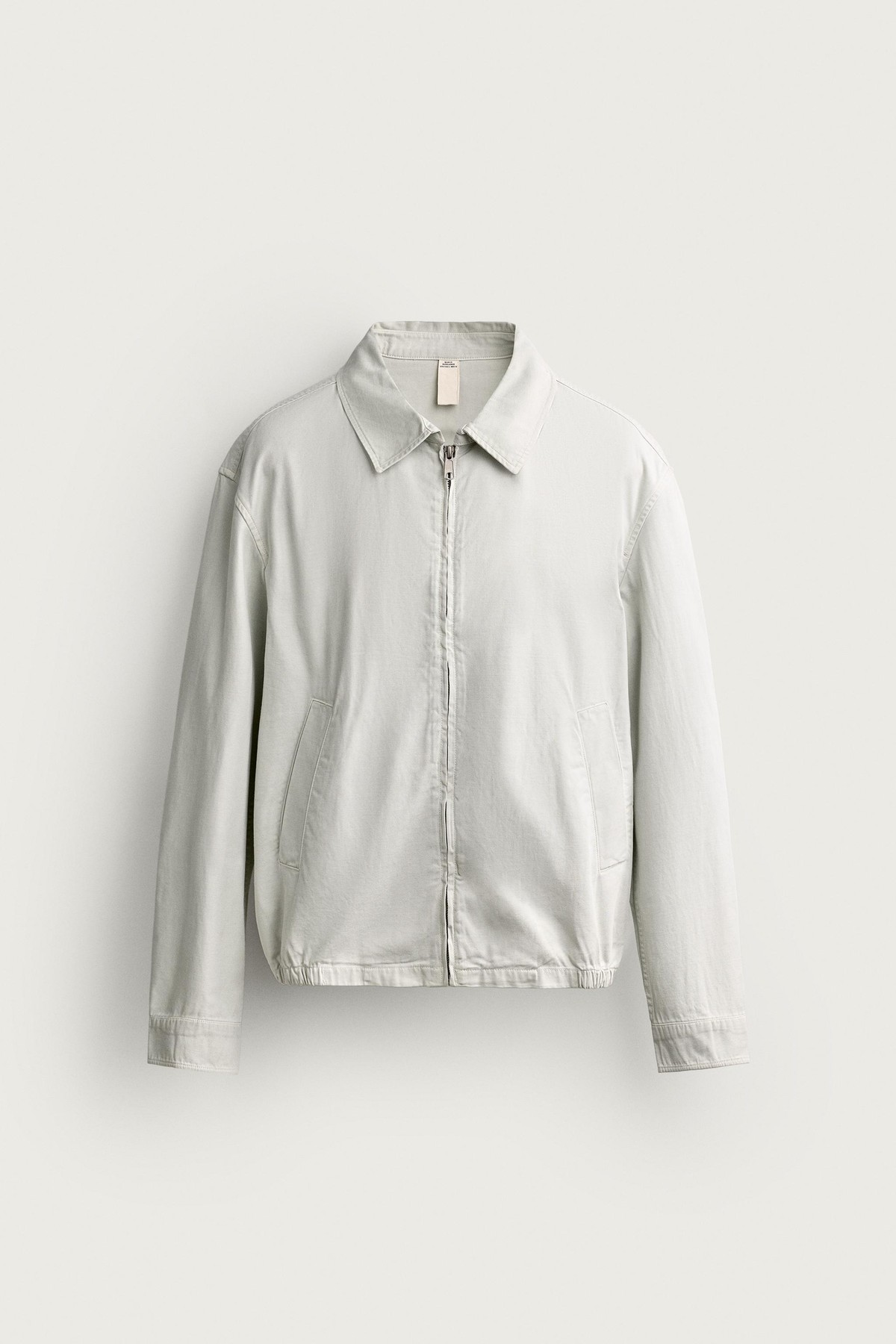자라 워시드 트윌 코튼 집업 자켓 1063/201/450 BEIGE