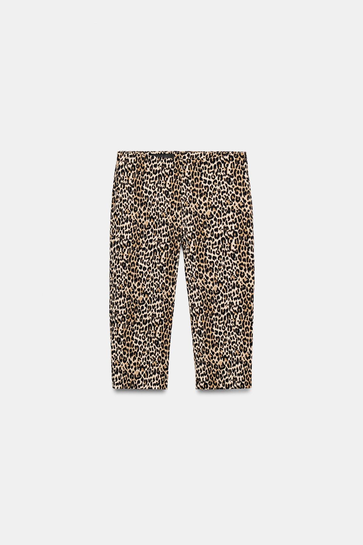 자라 애니멀 프린트 카프리 팬츠 4661/452/051 LEOPARD