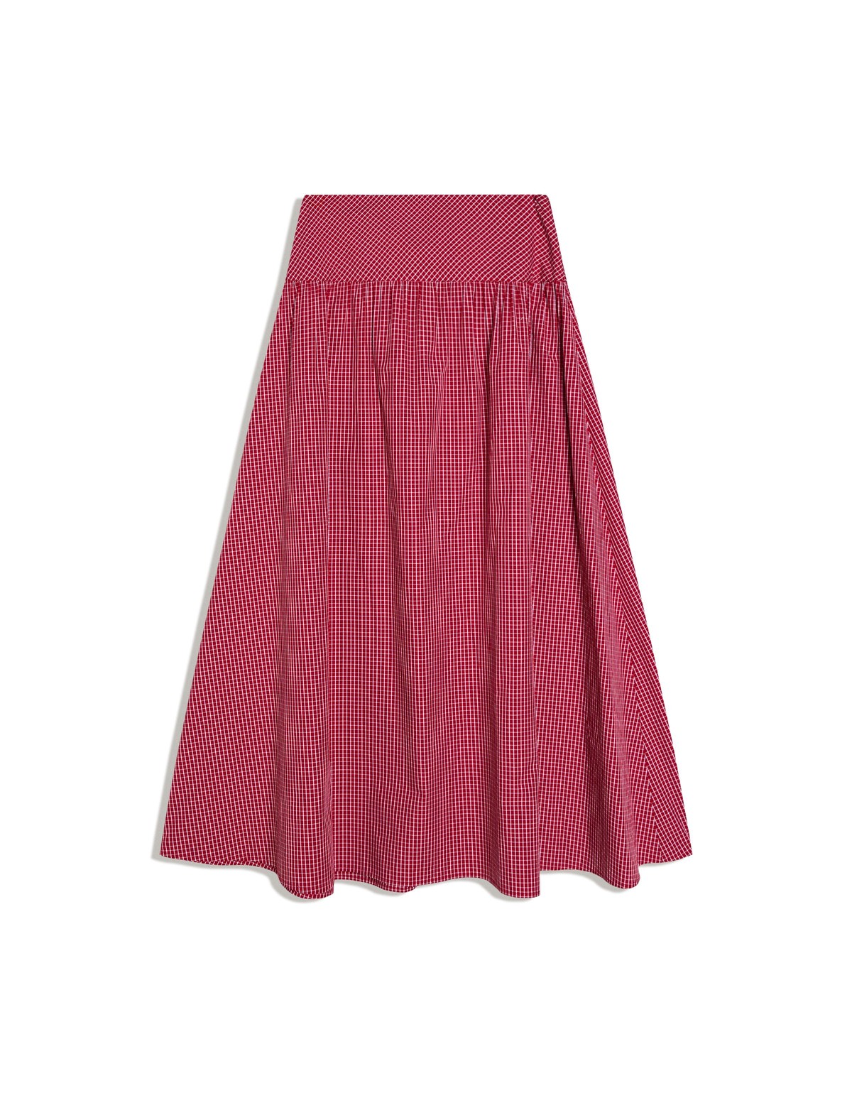 버쉬카 A라인 스트라이프 롱 스커트 3264/494 RED