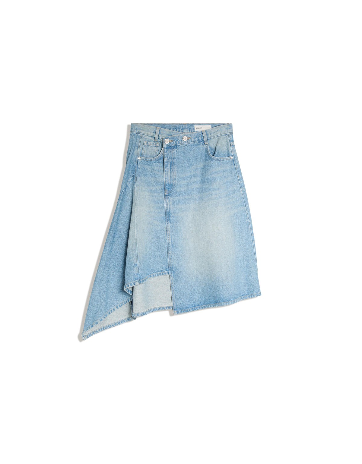 버쉬카 비대칭 미디 데님 스커트 3295/534 LIGHT BLUE