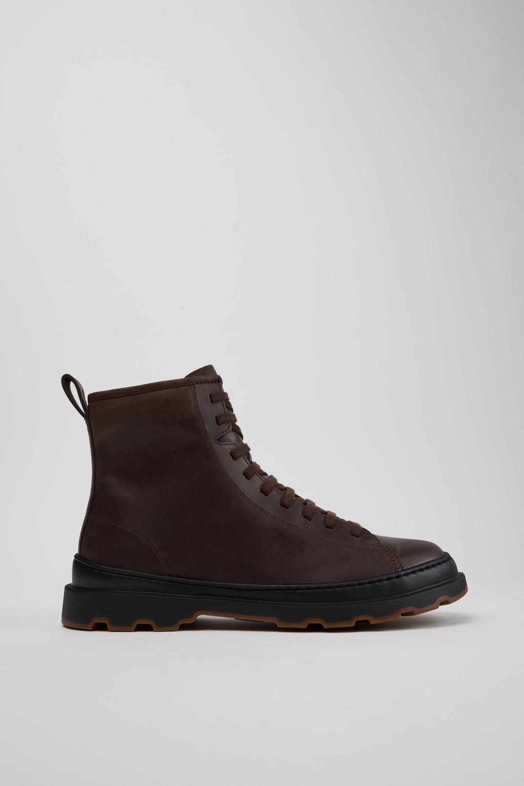 캠퍼 Brutus+ 누벅 레이스업 앵클부츠 K300533-014 BROWN