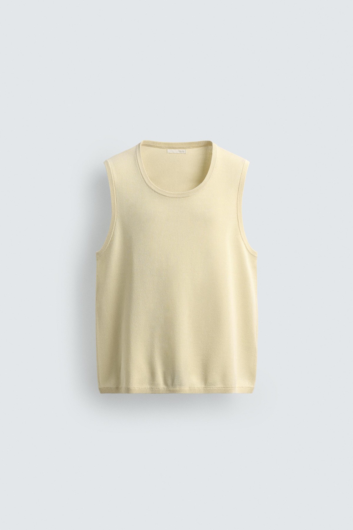 자라 텍스처 니트 라운드넥 민소매 베스트 5536/301/746 LIGHT BEIGE