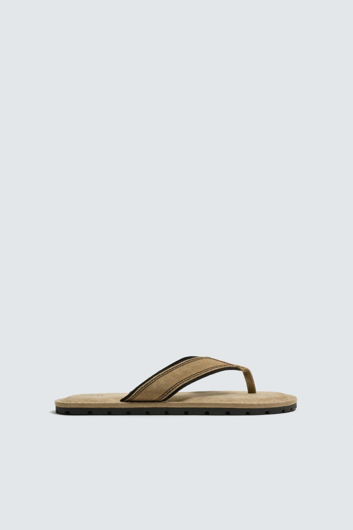 자라 스플릿 스웨이드 레더 샌들 2744/720/102 BEIGE
