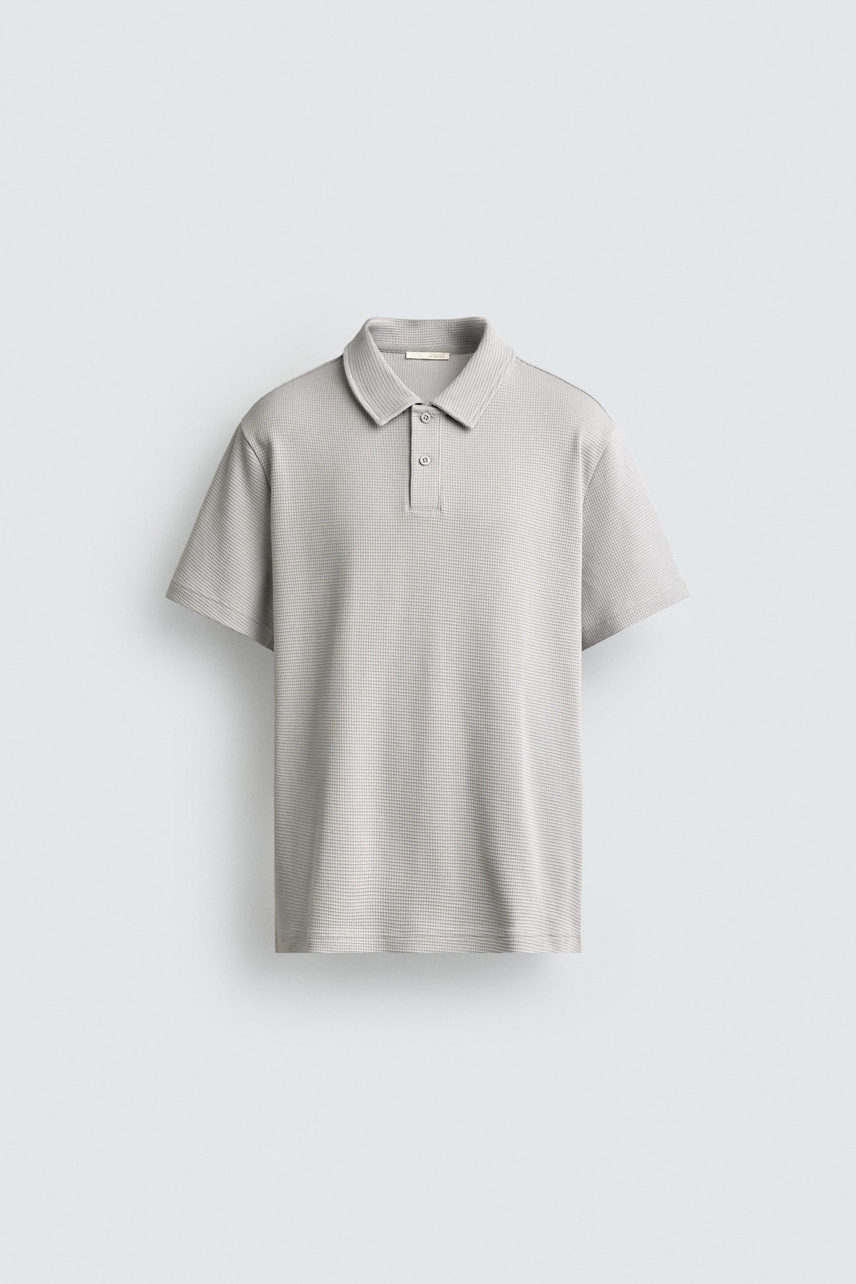 자라 와플 니트 텍스처 반팔 폴로셔츠 4092/450/804 PEARL GREY