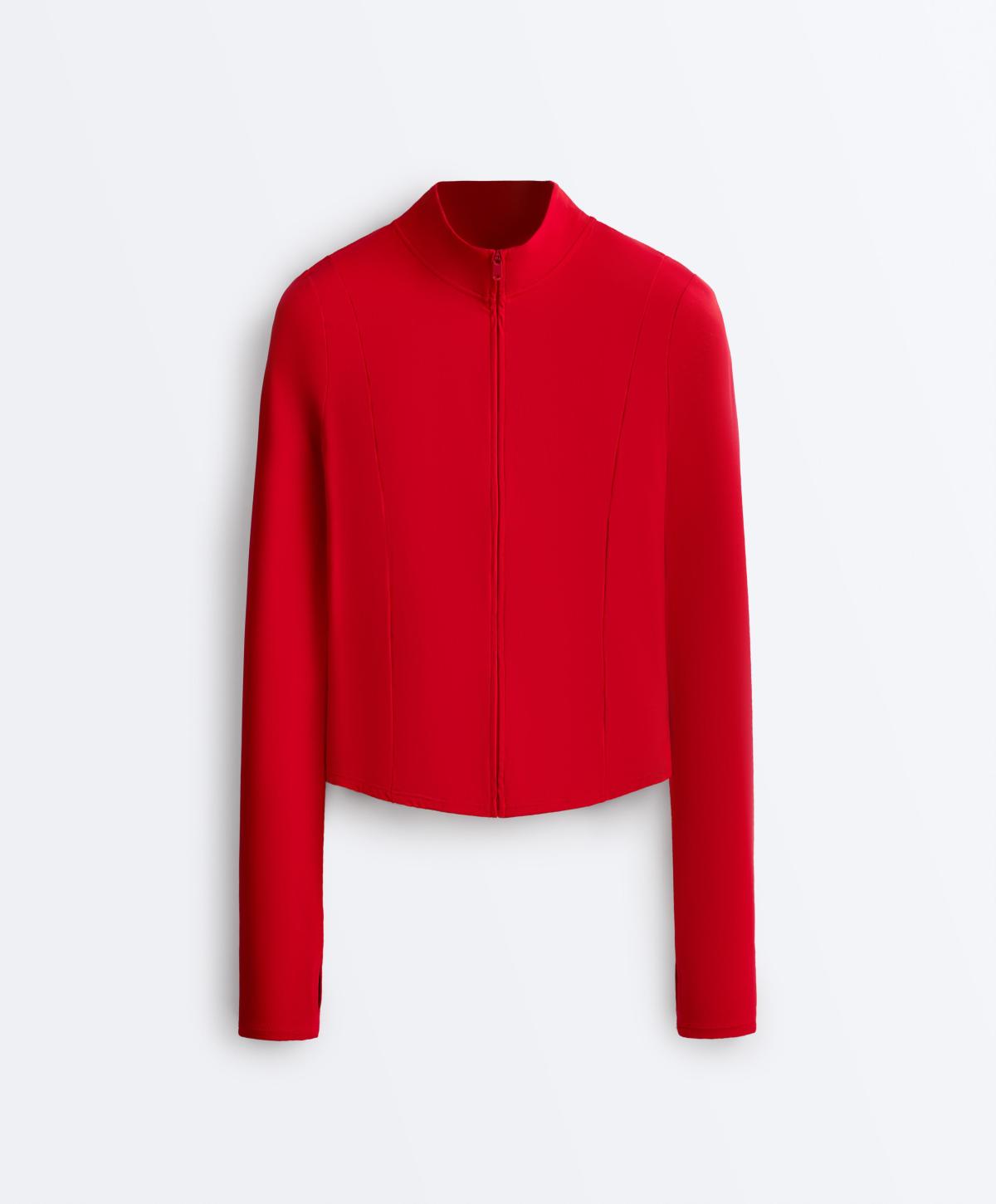 오이쇼 크롭 집업 테크니컬 자켓 5571/332/601 STRONG RED