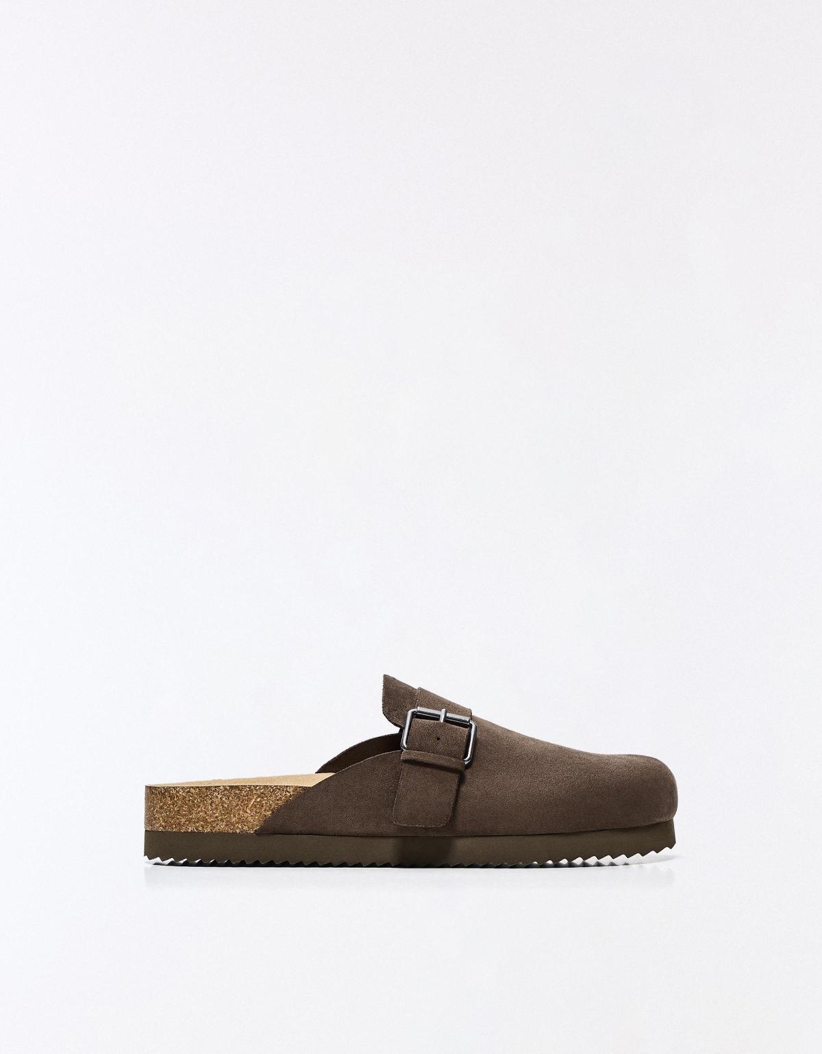 버쉬카 베이직 버클 클로그 슬리퍼 2612/866 BROWN