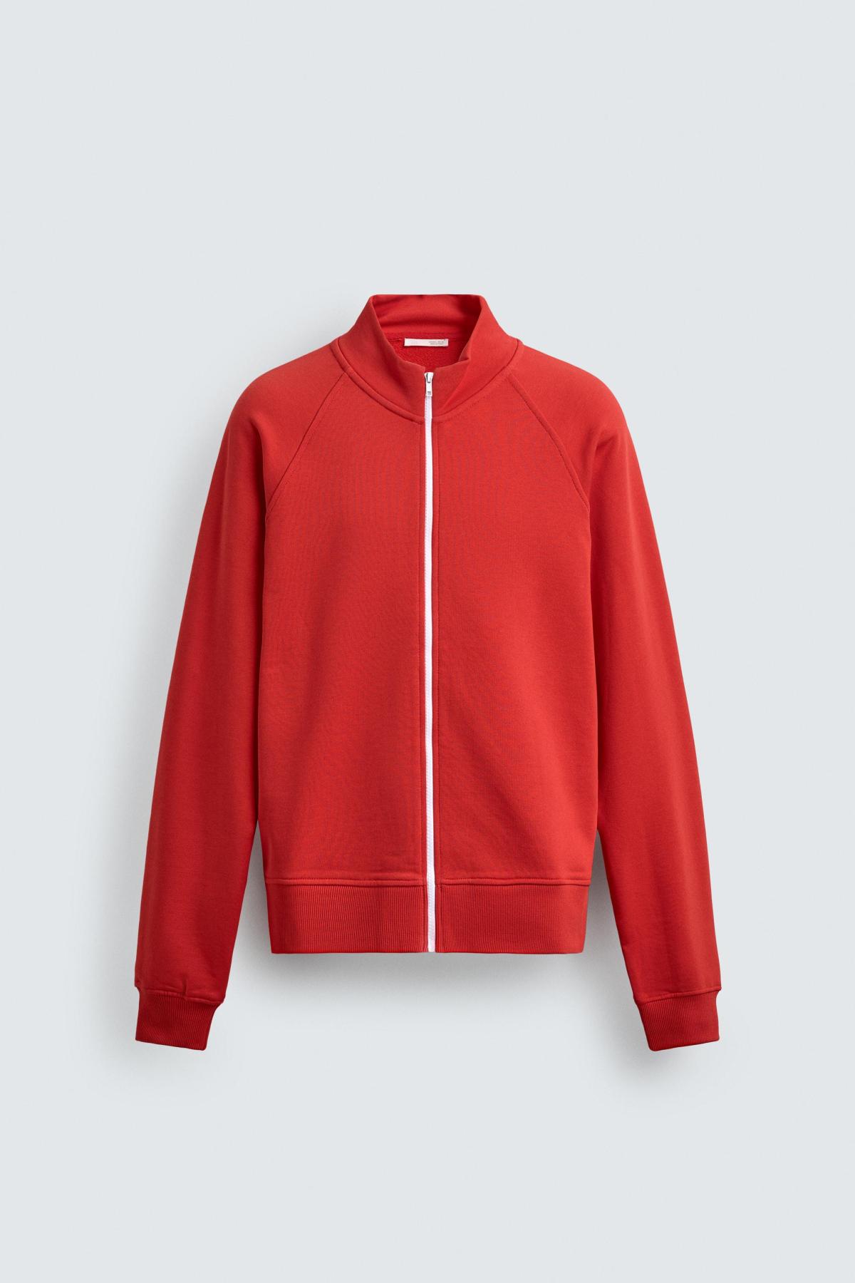 자라 릴렉스핏 하이넥 집업 스웨트셔츠 3992/495/600 RED