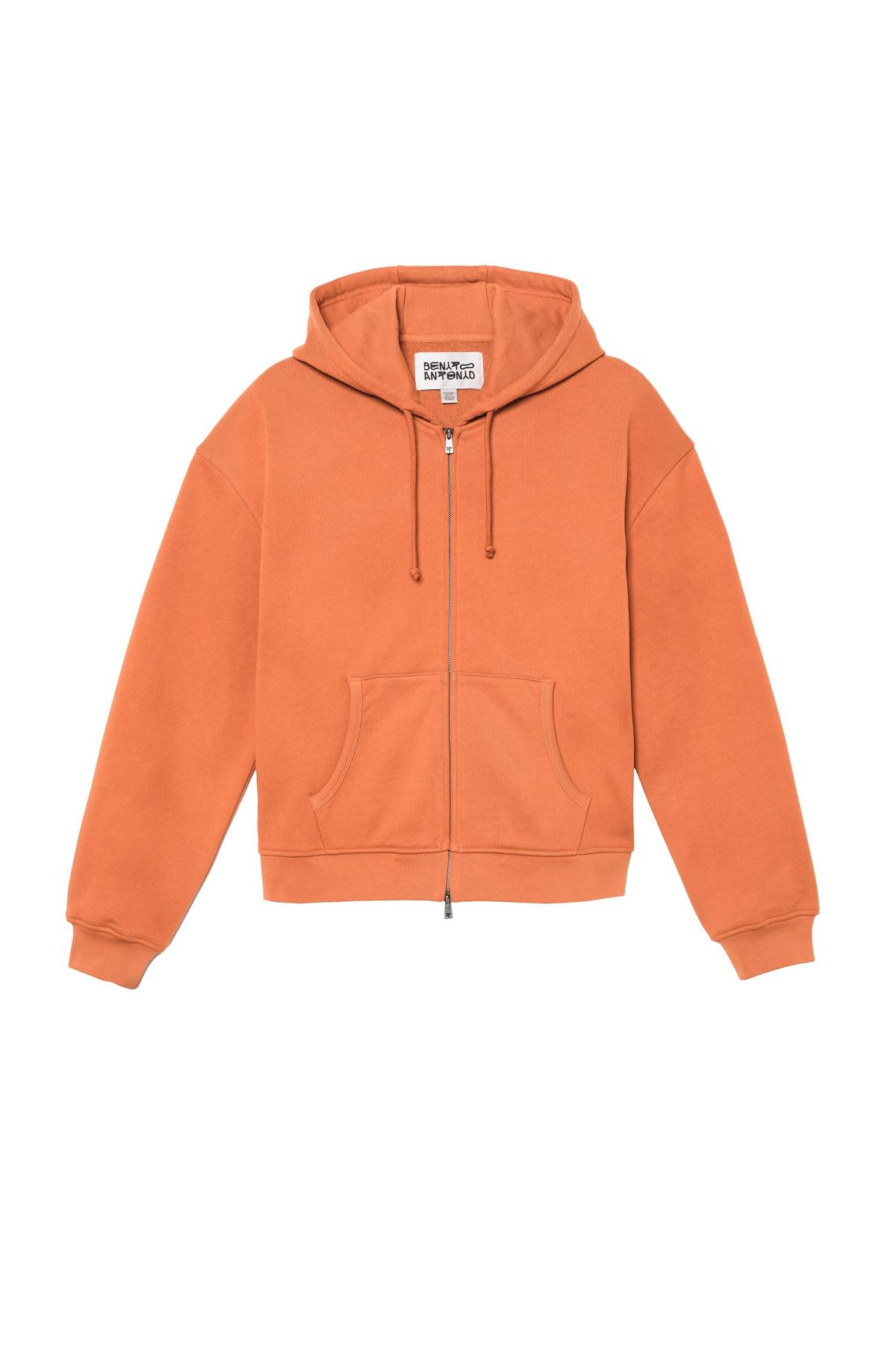 자라 크롭핏 집업 후드 스웨트셔츠 4087/035/615 ORANGE