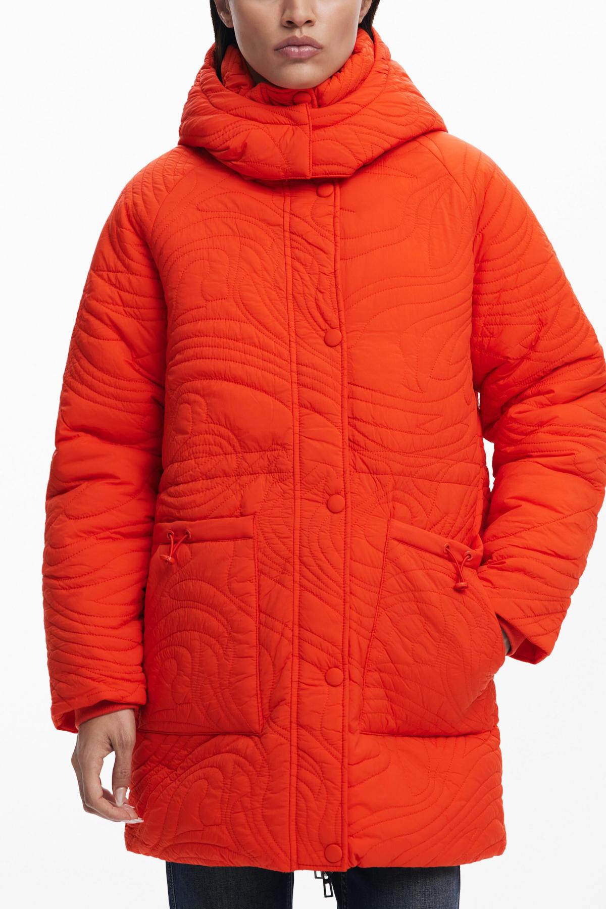 데시구알 텍스처 후드 패딩 코트 24WWEWAC7002 ONE COLOR