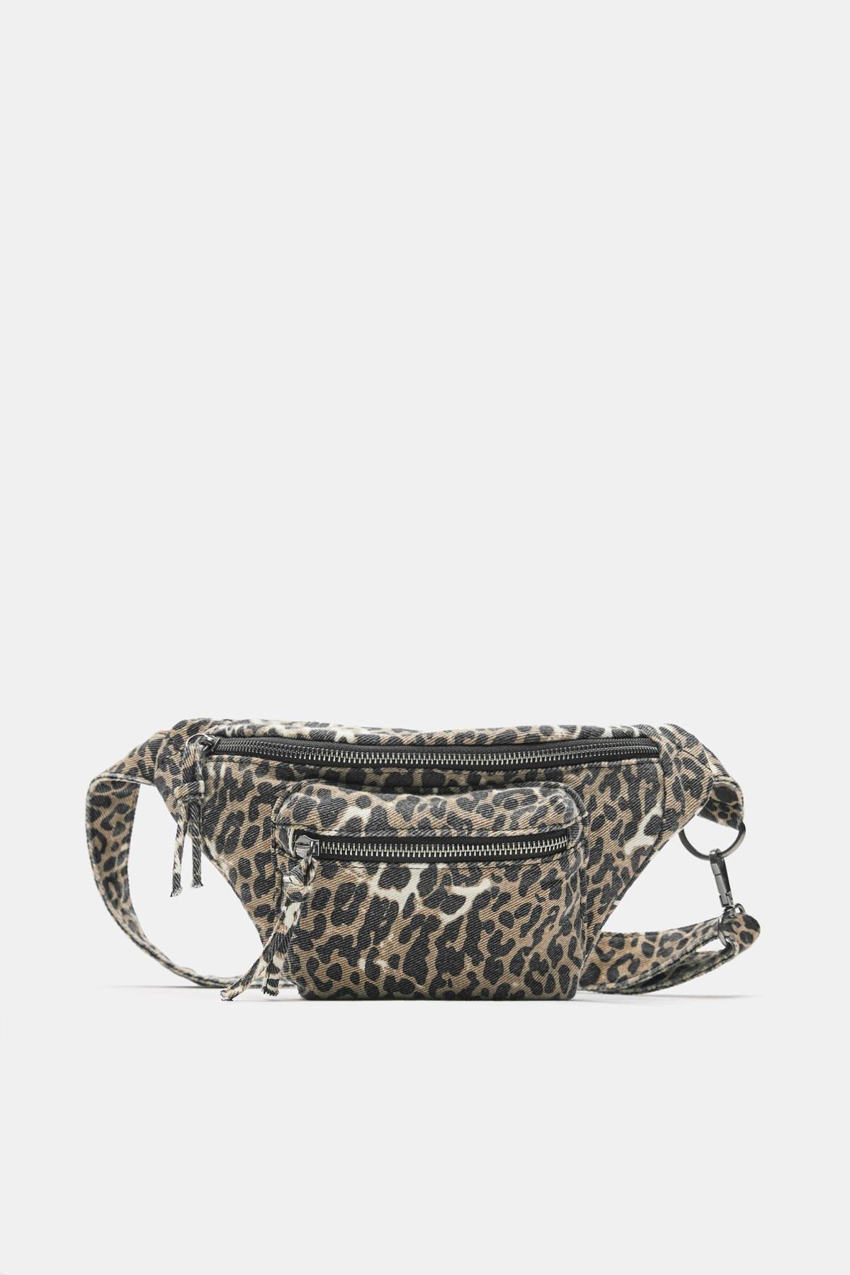 풀앤베어 애니멀 프린트 캔버스 벨트백 4184/740 LEOPARD