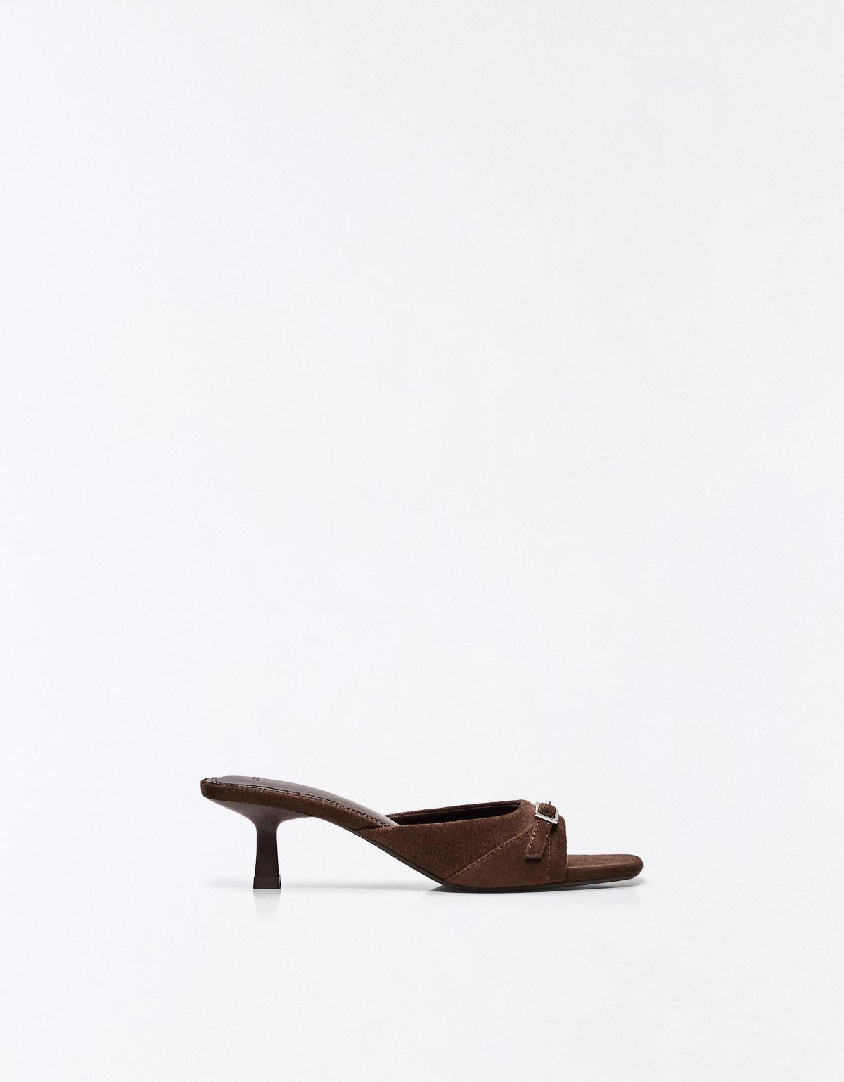 버쉬카 테크니컬 버클 로우힐 뮬 1792/764 BROWN
