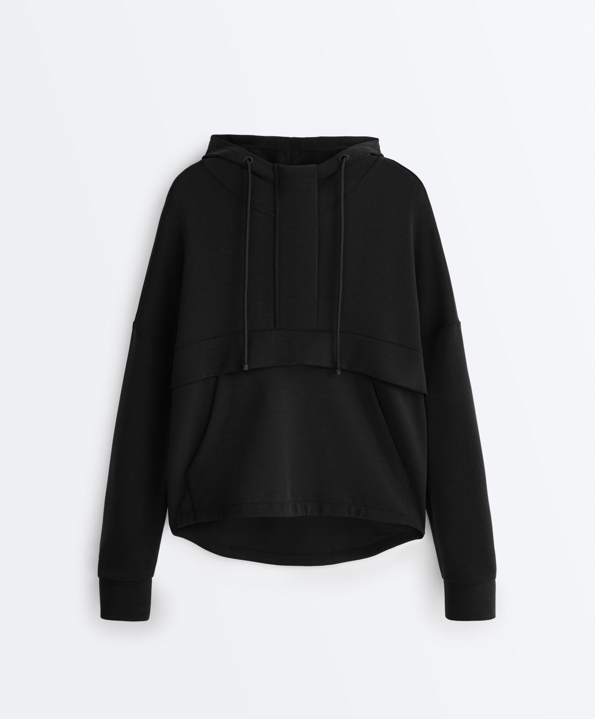 오이쇼 모달 드로스트링 후드 스웨트셔츠 1780/791/800 BLACK