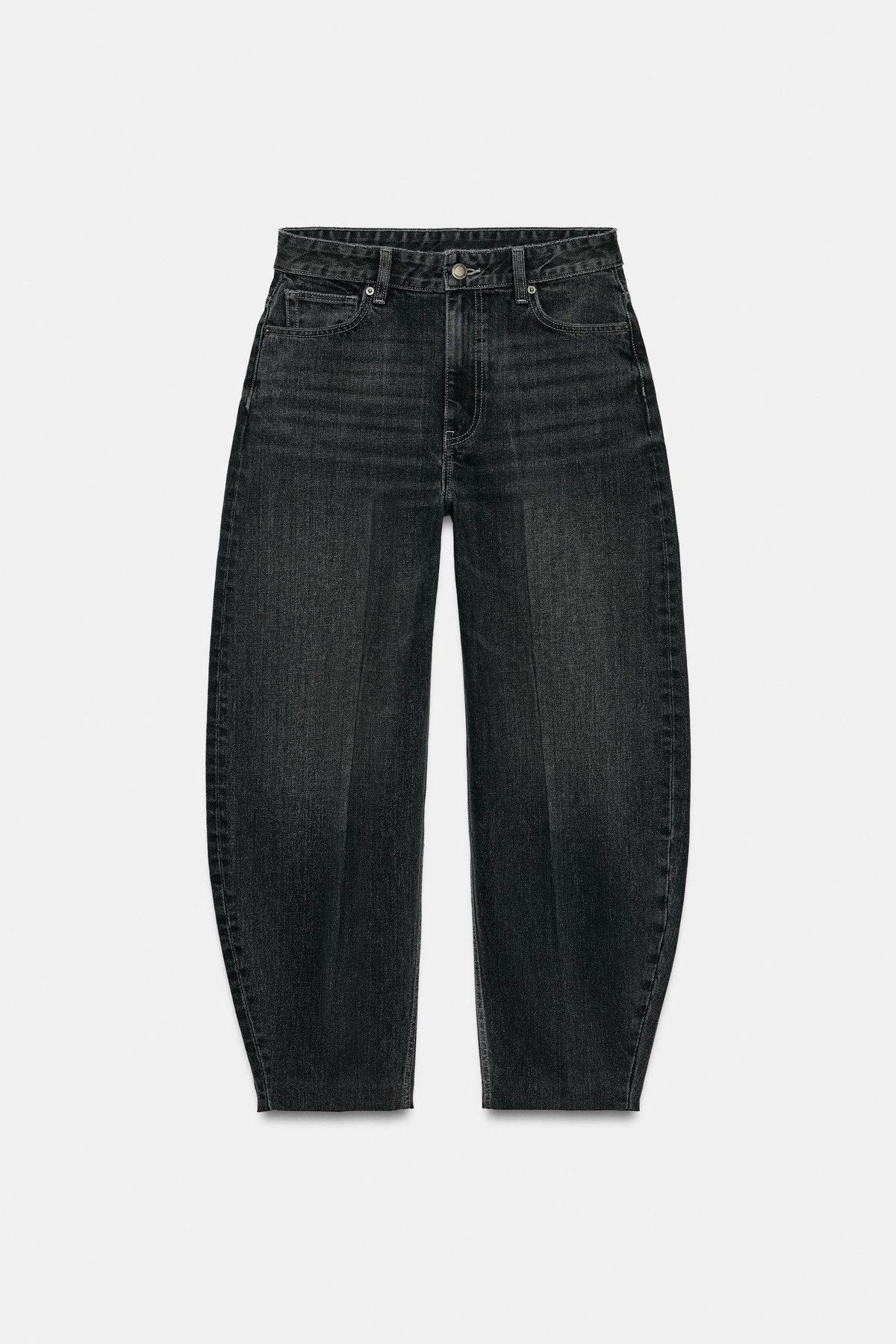 자라 하이웨이스트 테이퍼드 청바지 6840/240/807 ANTHRACITE GREY