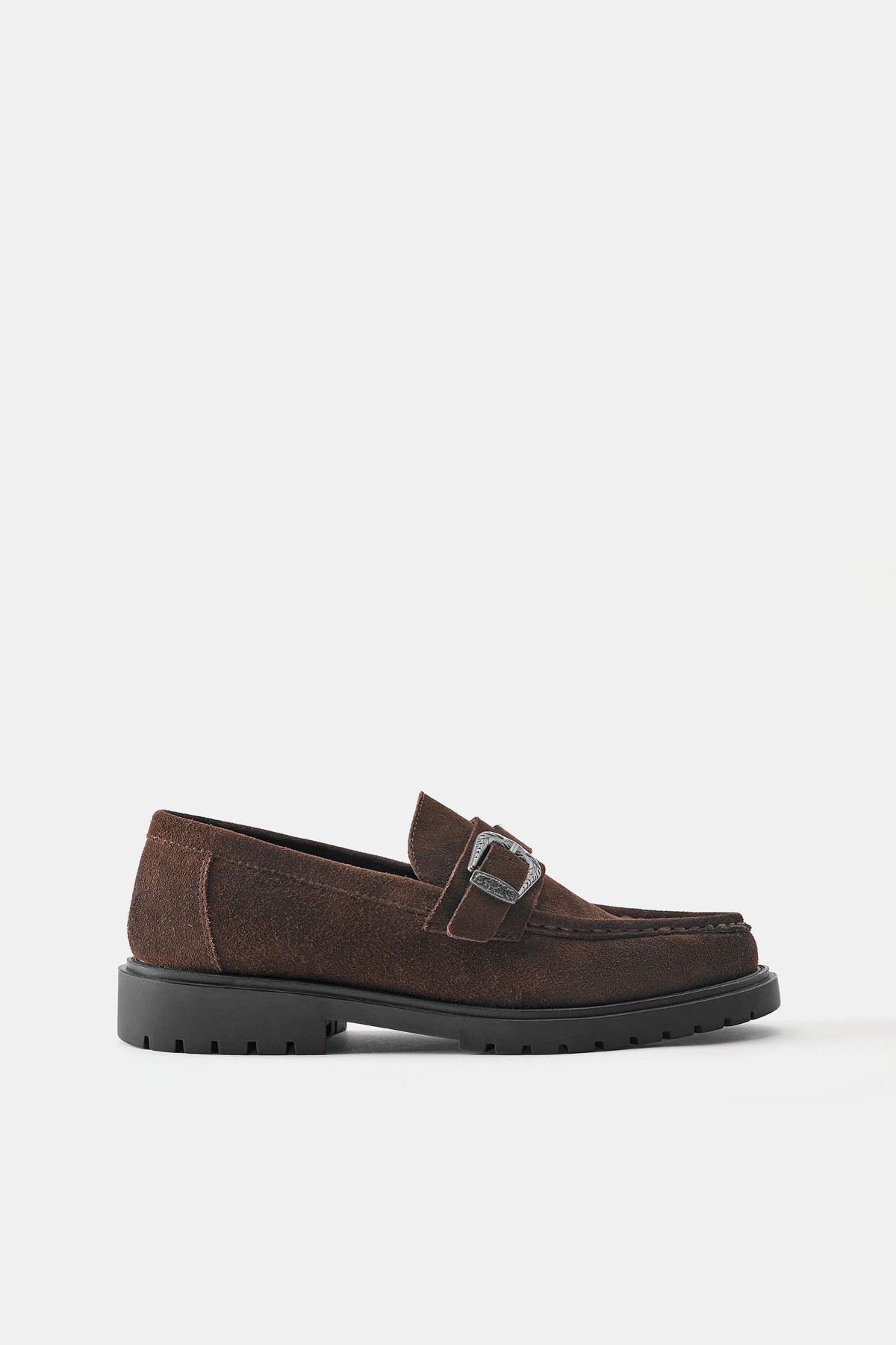 풀앤베어 스웨이드 카우보이 버클 로퍼 2414/840 BROWN