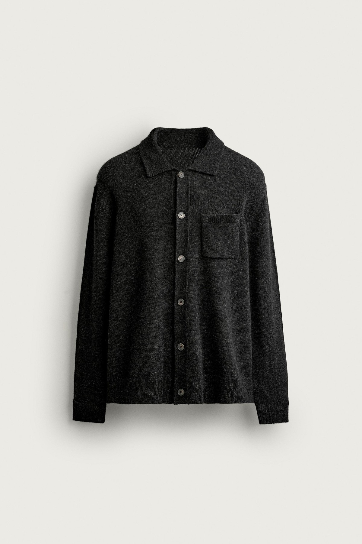 자라 울 야크 혼방 니트 오버셔츠 9325/300/812 GREY MARL