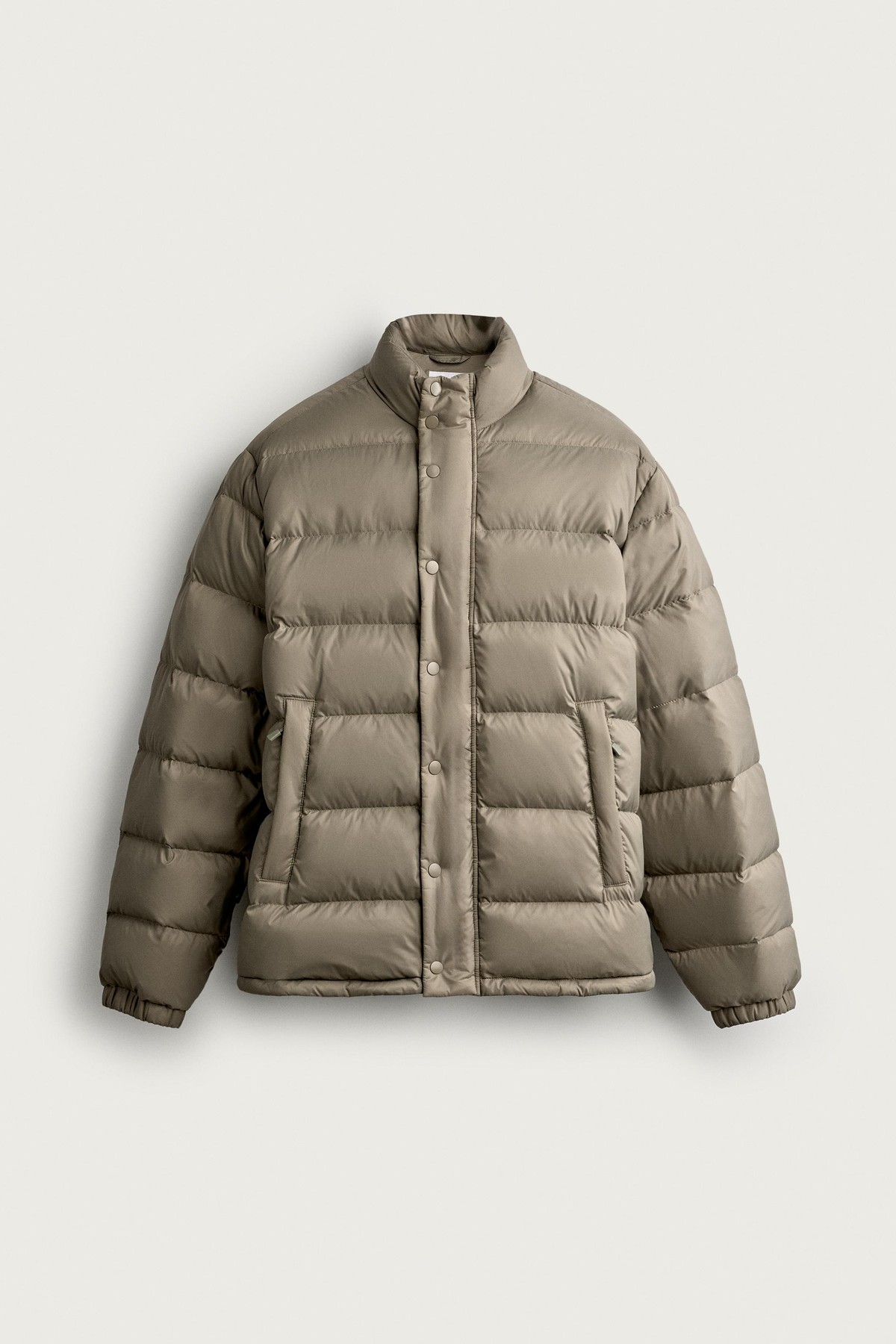 자라 레귤러핏 발수 덕다운 패딩 자켓 2634/384/092 LIGHT BEIGE