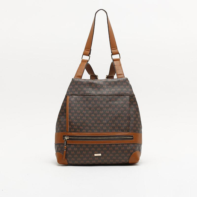 미사코 모노그램 프린트 도난 방지 백팩 Monogram-4200539133019 BROWN