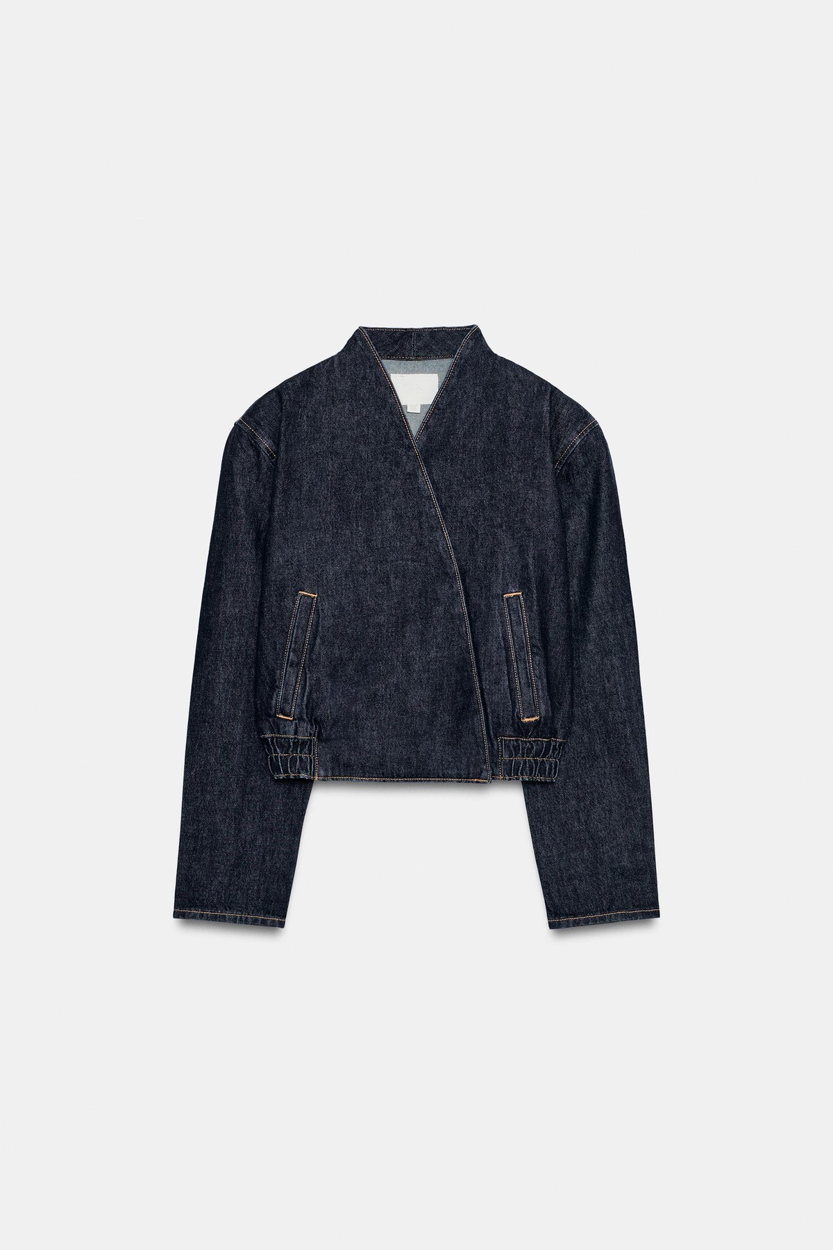 자라 크로스 V넥 데님 봄버 자켓 4470/270/443 DARK INDIGO