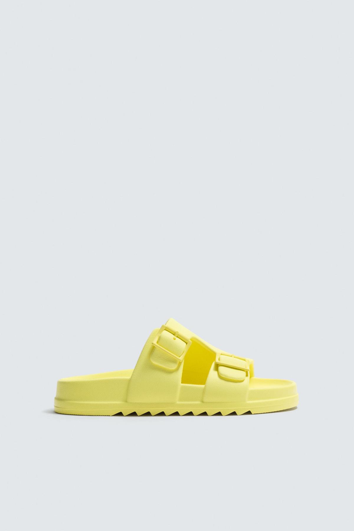 자라 러버 더블 스트랩 슬라이드 샌들 2716/720/250 YELLOW