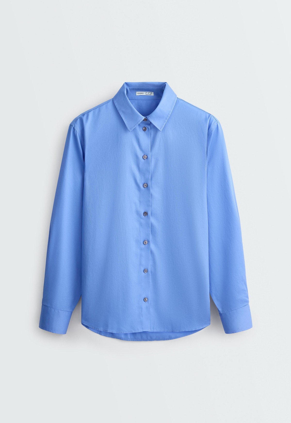 오이쇼 코튼 라펠 칼라 긴팔 셔츠 5371/610/494 BLUE
