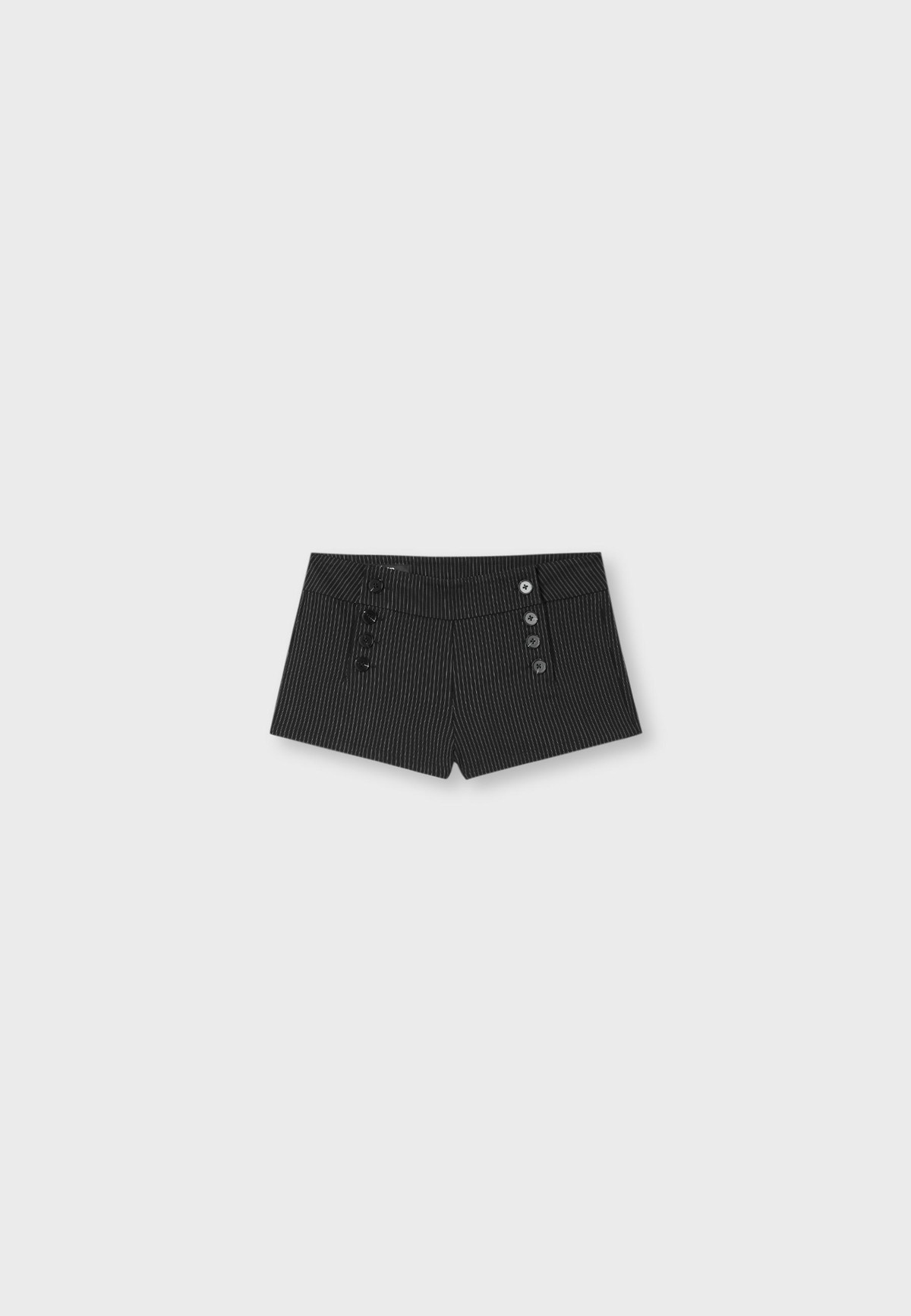 스트라디바리우스 핀스트라이프 버튼 반바지 8435/600/001 BLACK