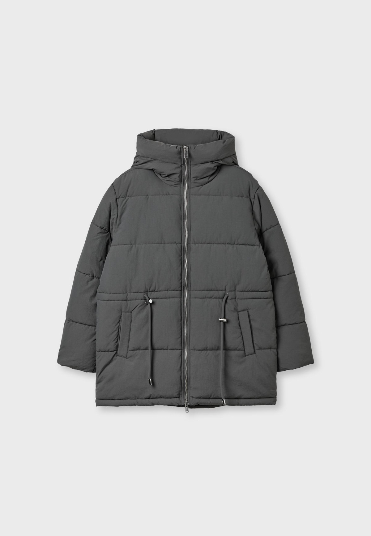 스트라디바리우스 후드 드로스트링 패딩 코트 5831/132/250 DARK GREY