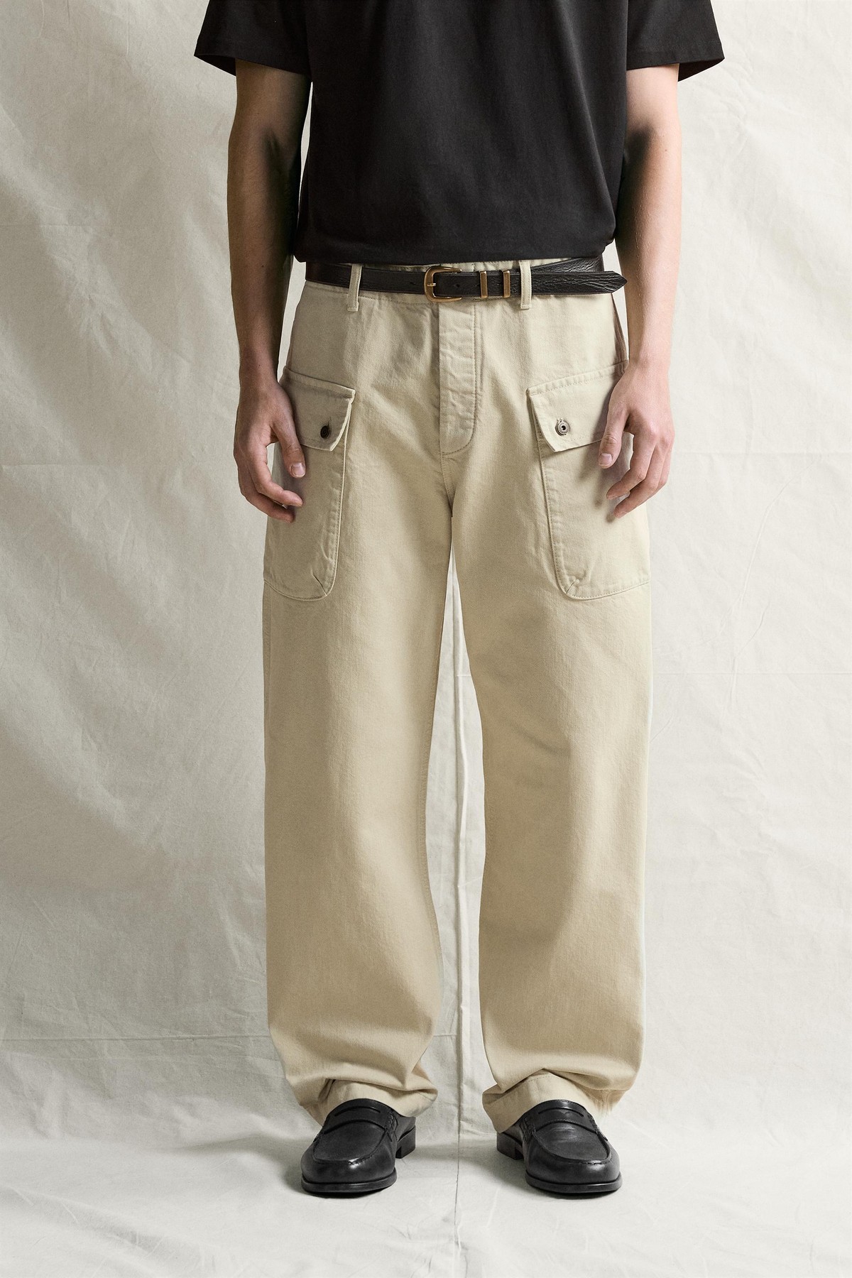 자라 릴렉스핏 워시드 카고 팬츠 2553/304/916 GREY GREEN