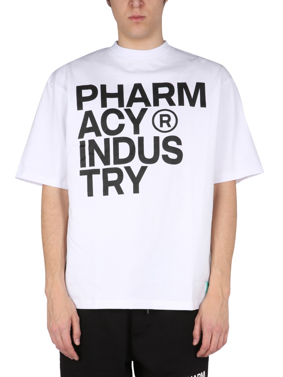 팔마치 인더스트리 LOGO PRINT 티셔츠 남성 화이트 22SS PHM475BIANCO