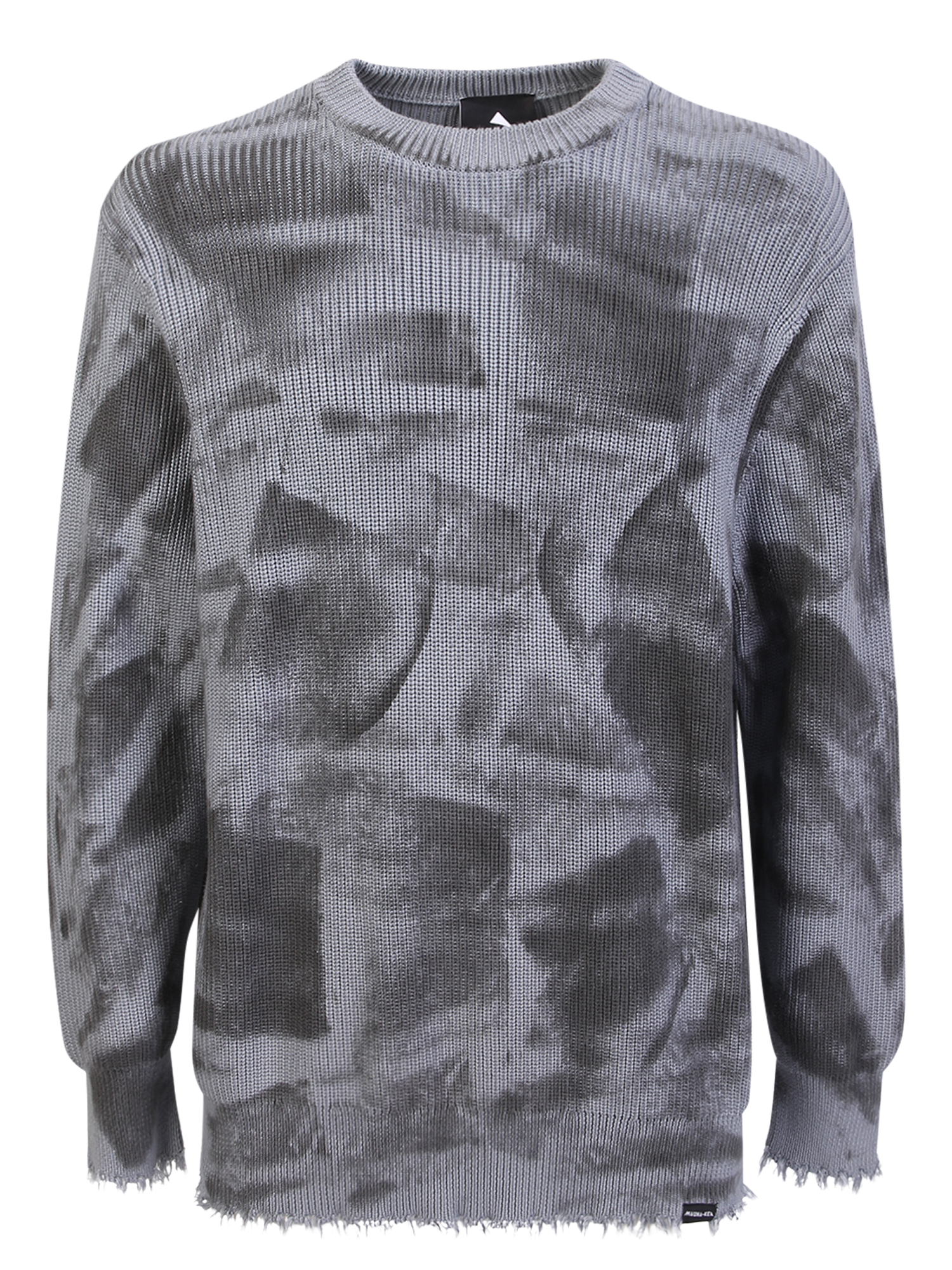 모나치 Distressed Mauna Kea. Streetwear style combines a 니트 남성 그레이 22FW MKU307SR7799