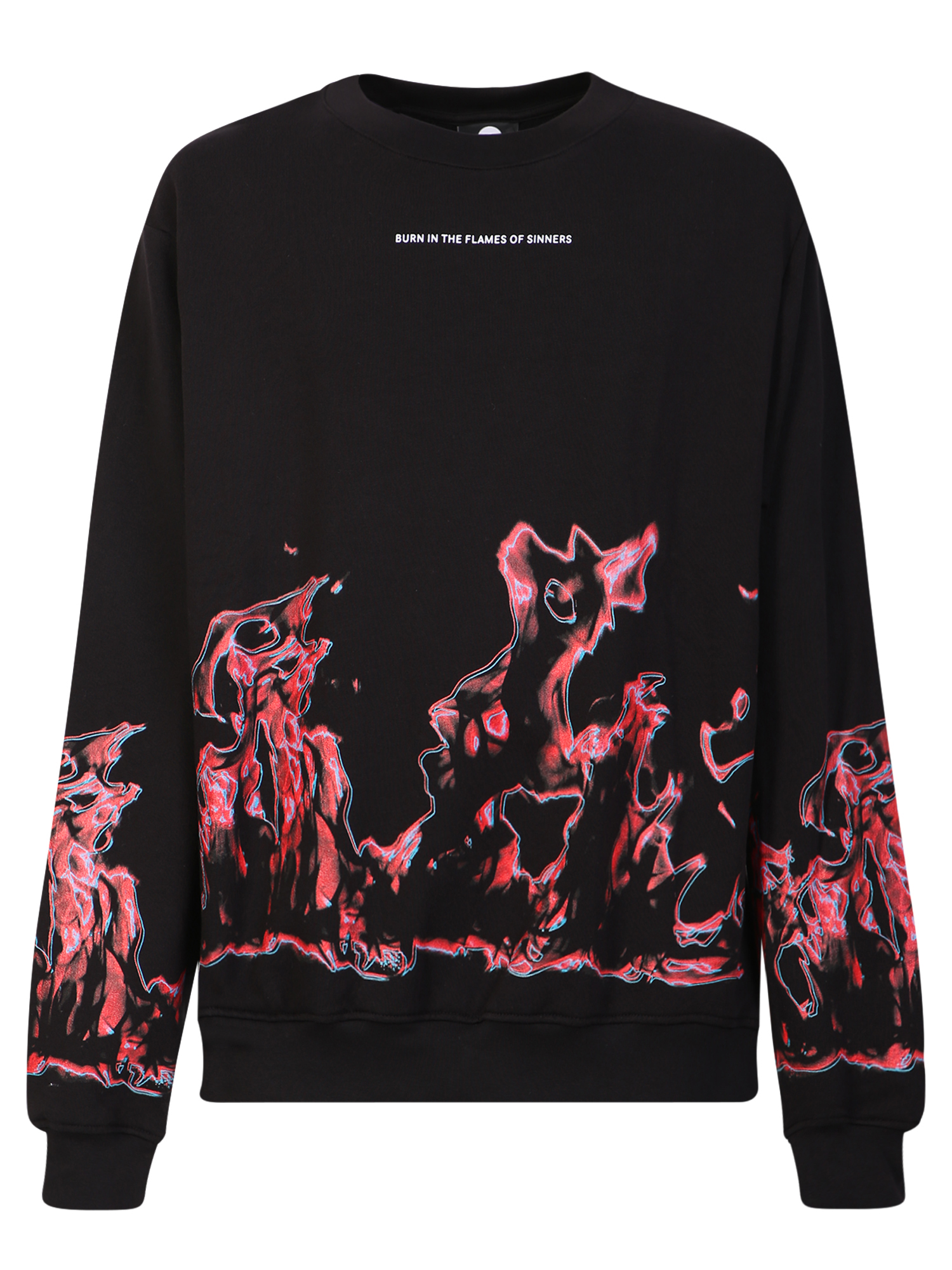 이흐 Flames print roundneck from 스웨트셔츠 남성 블랙 22FW SF2999