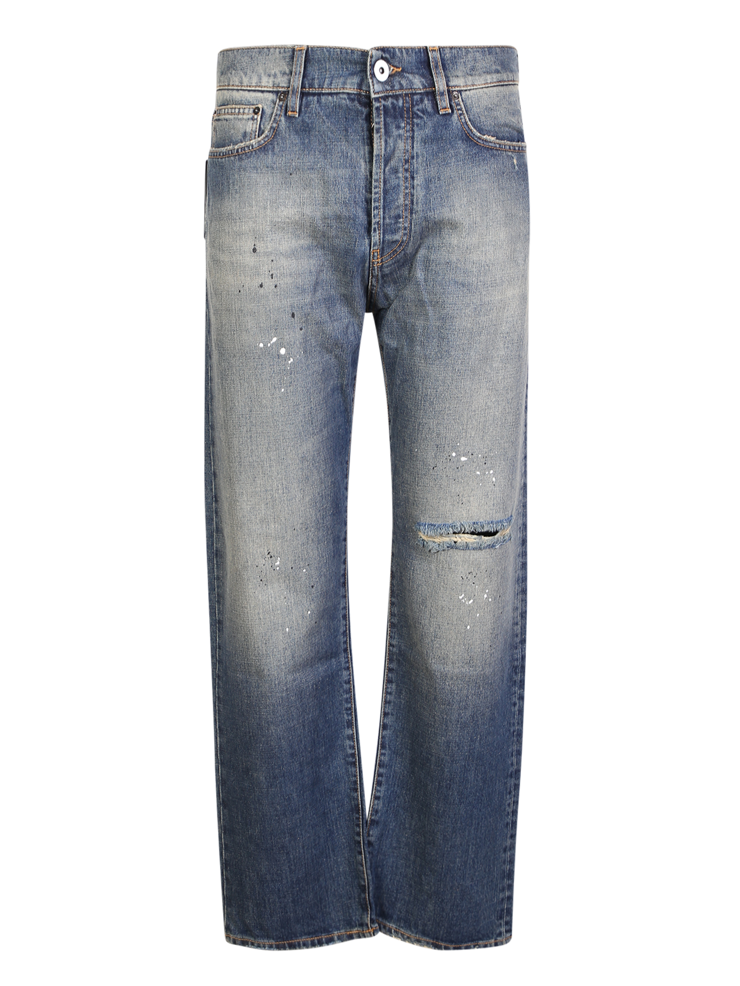 14 브로스 fit. Distressed paint splatter. Five-pocket model 루즈 배기 남성 블루 22FW 12691A4403209053