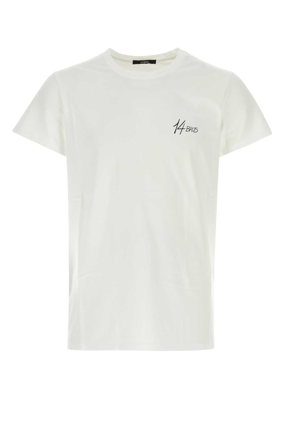 14 브로스 Logo minimal essential it has a casual design 티셔츠 남성 화이트 23SS 12679A5128432001