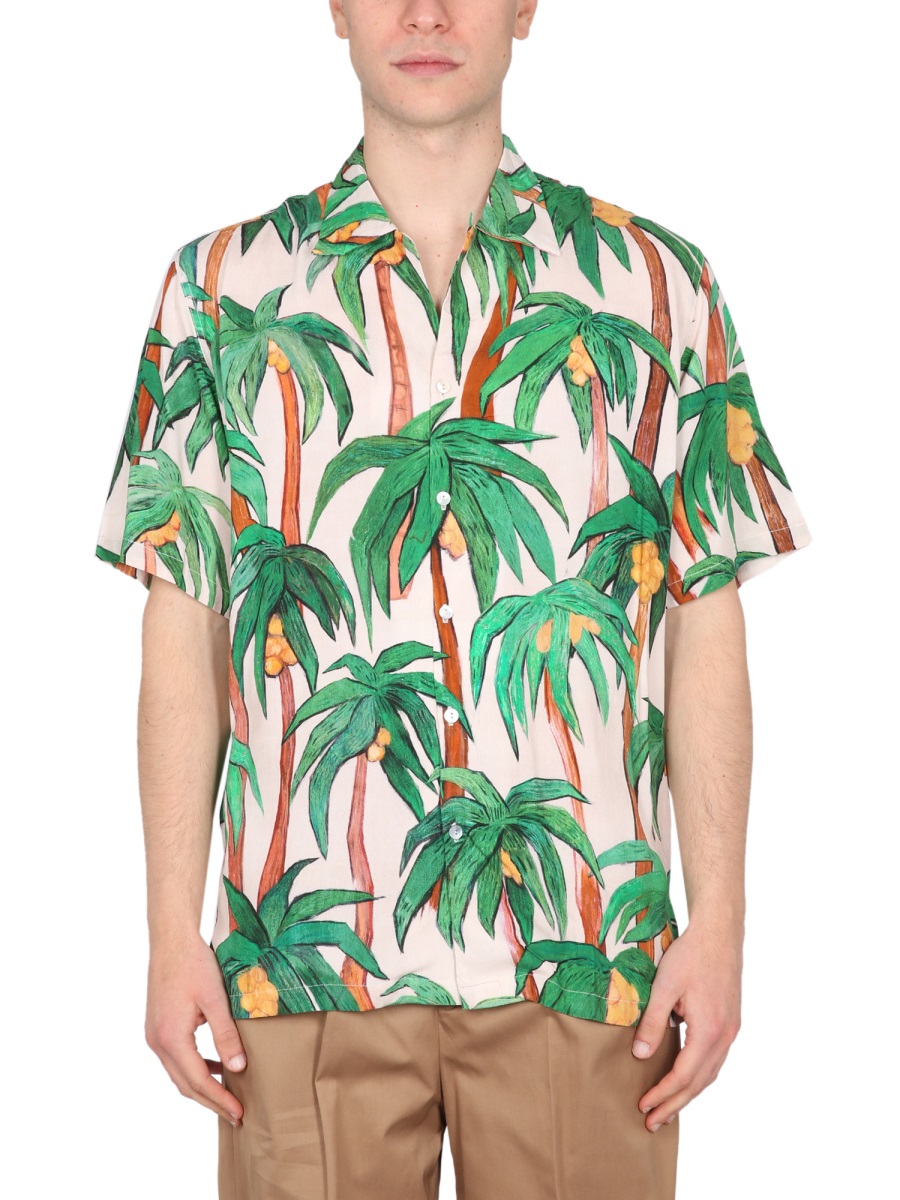 엔드엣스 죄 PALM 셔츠 남성 블루 23SS PALMASHIRTECRU