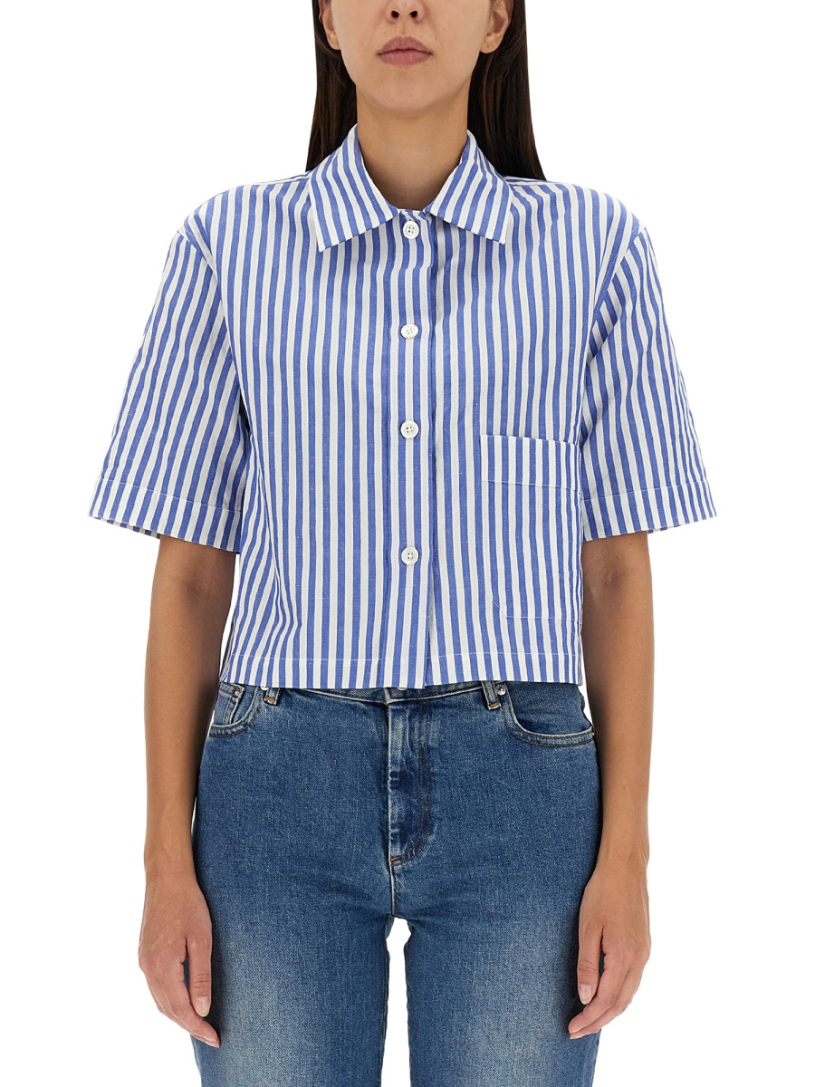 말가레트 하우엘르 CANDY STRIPE 스트라이프 셔츠 여성 블루 23SS WOSH0261S23EUBBLW