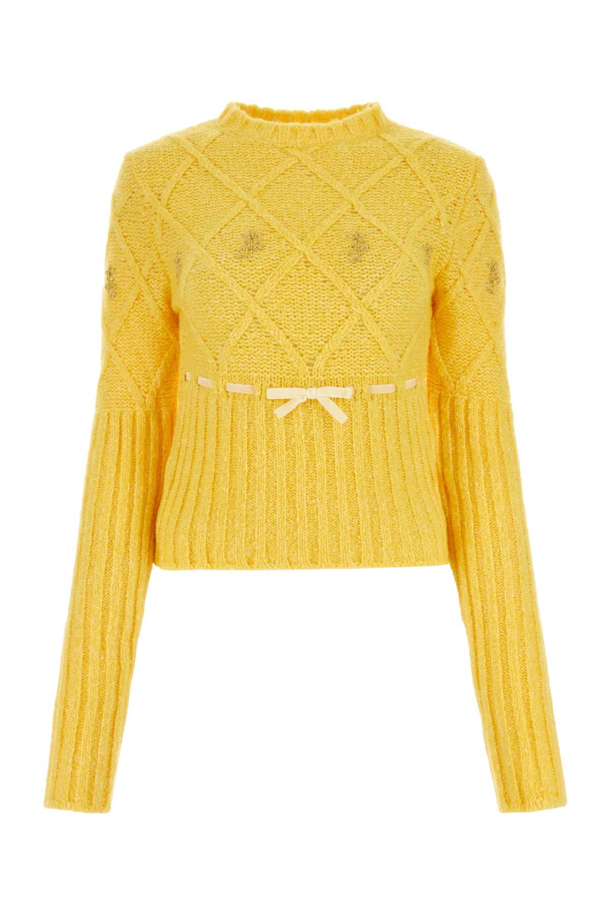 콜미오 니트 여성 옐로우 23FW OMA5YELLOW
