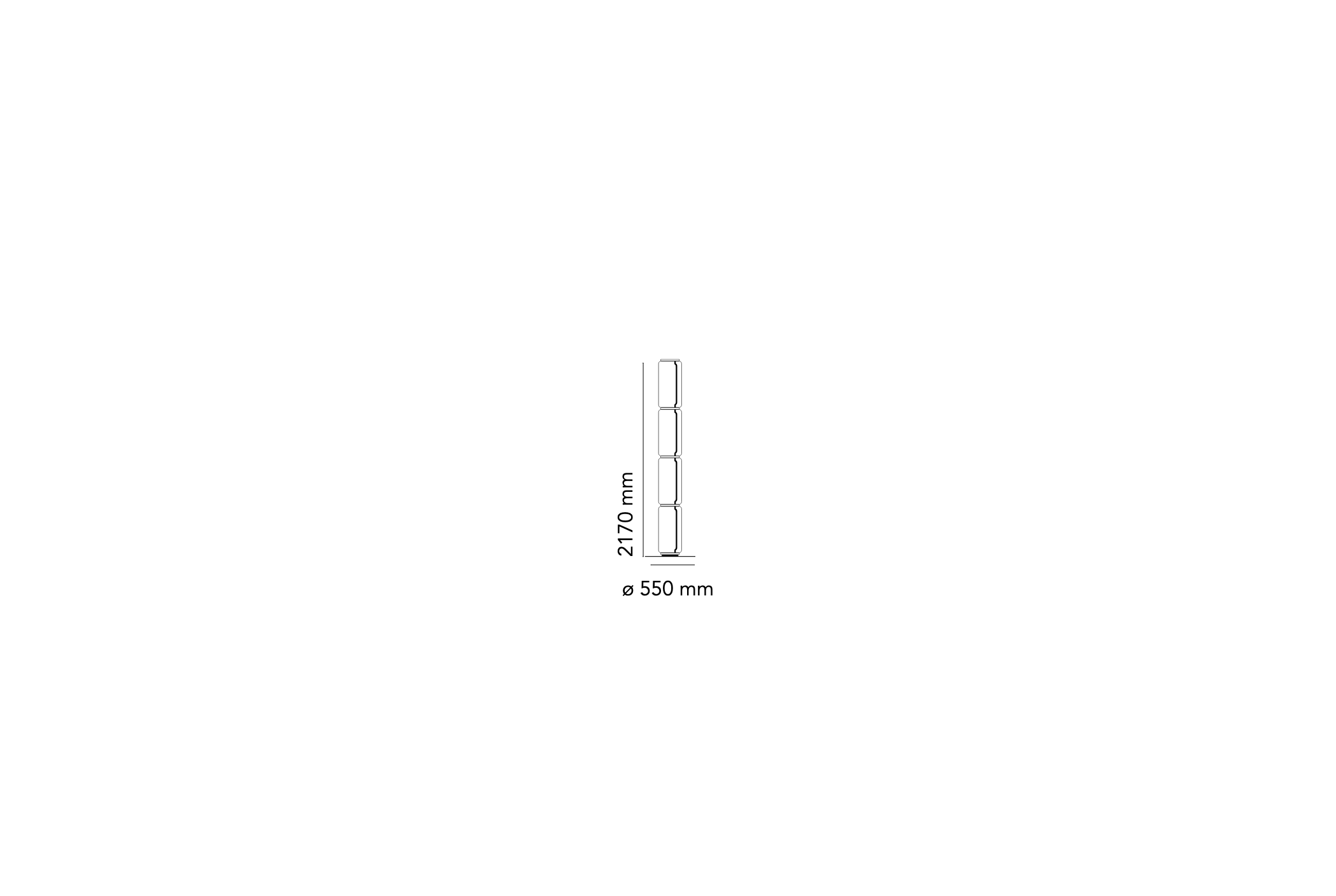 플로스 녹텀블 플로어 하이 Floor 4 High Cylinder Big Base 치수 도면