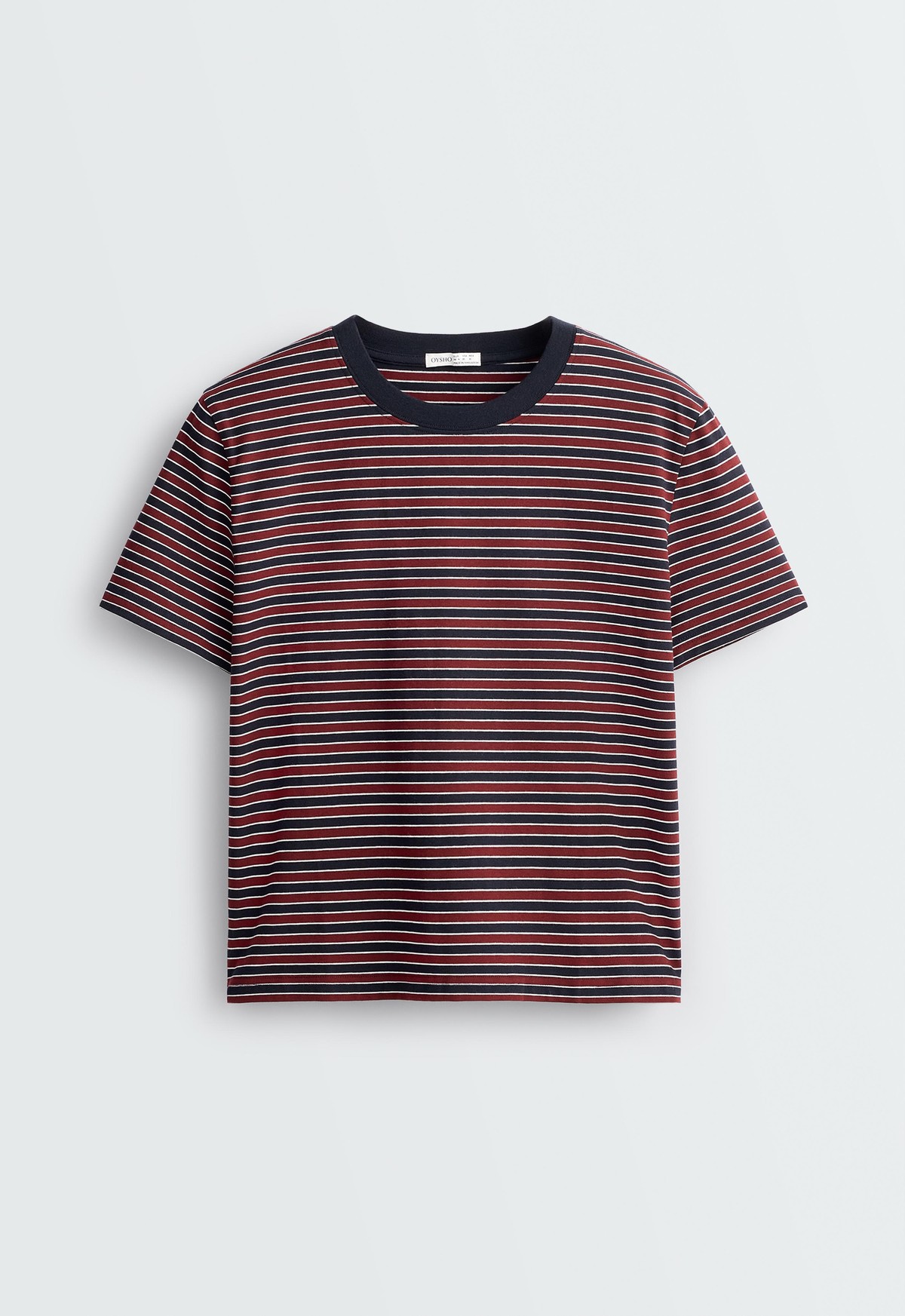 오이쇼 스트라이프 레귤러핏 반팔 티셔츠 7126/736/408 NAVY BLUE