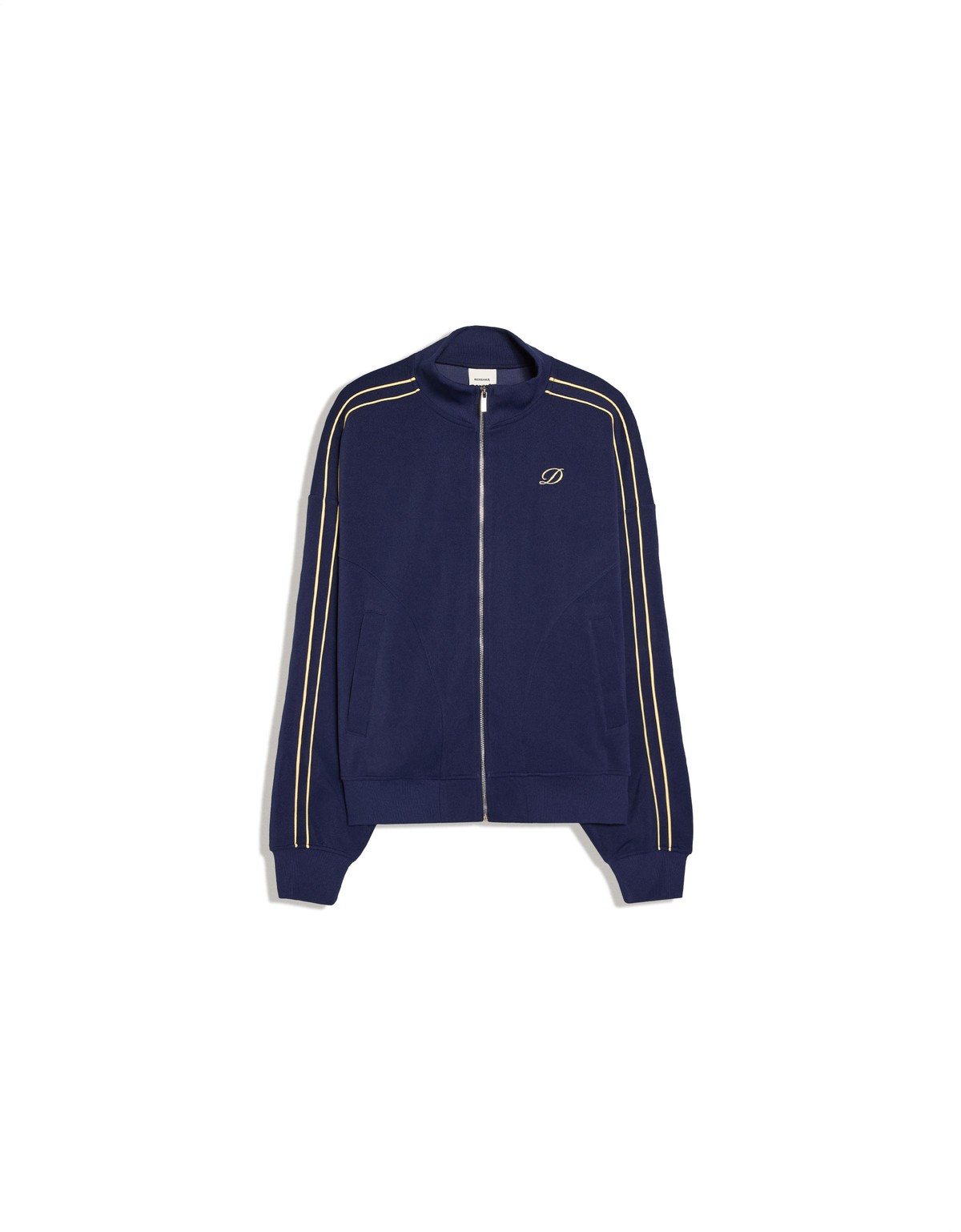 버쉬카 배색 라인 집업 트랙 자켓 3501/727 NAVY