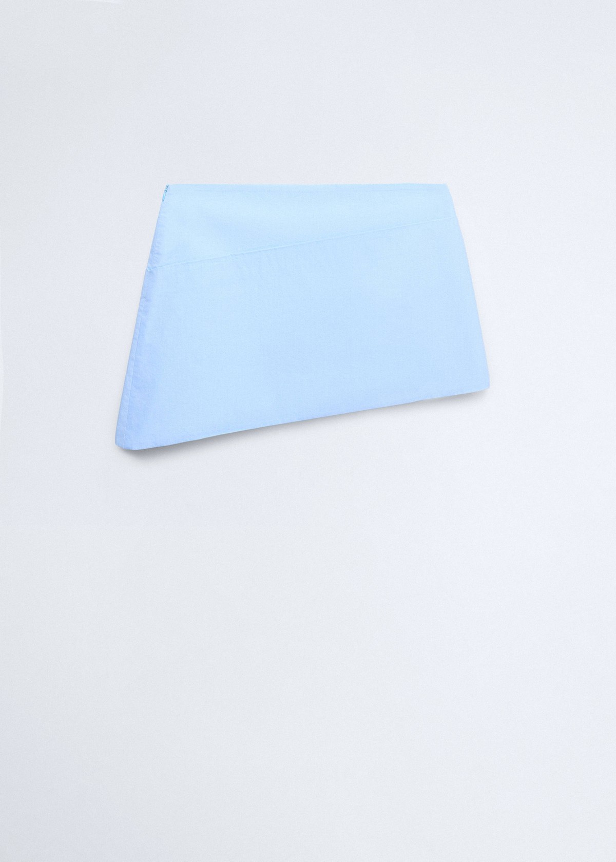 망고 비대칭 포플린 미니 스커트 37096366_50 AZUL CELESTE