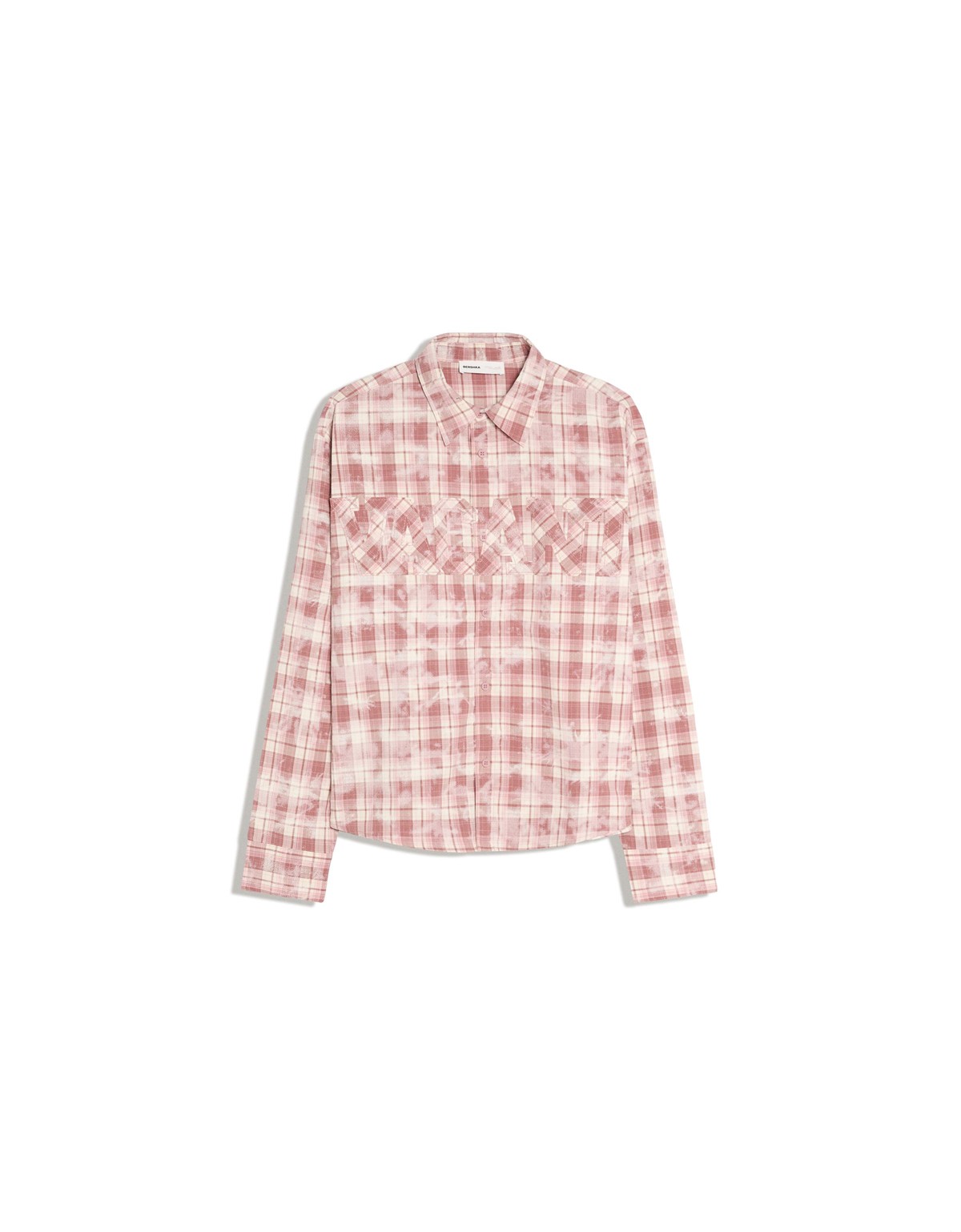 버쉬카 체크 패치 포켓 긴팔 셔츠 3556/721 PINK