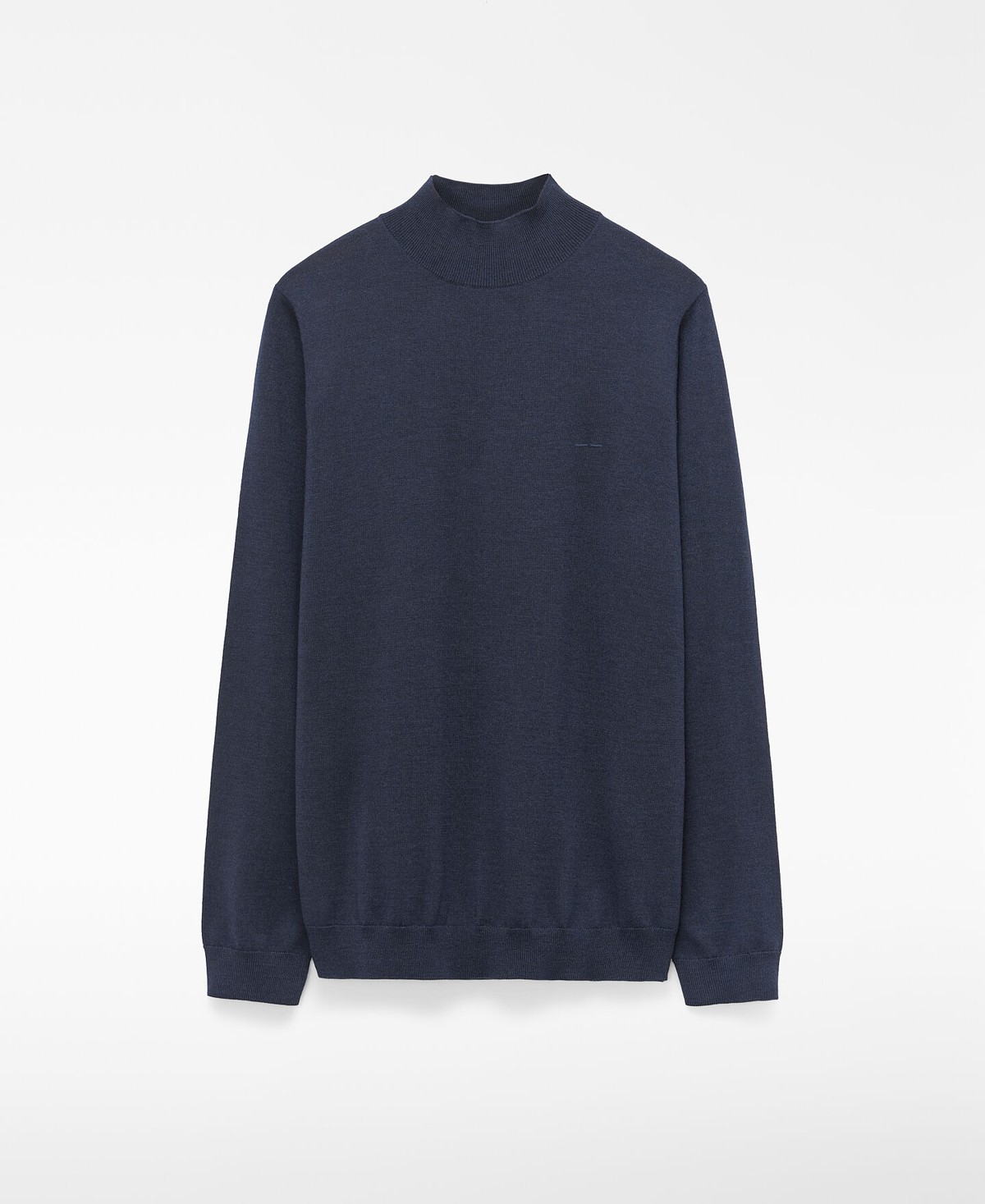 아돌포도밍게즈 메리노 울 하이넥 니트 스웨터 153341046362 NAVY BLUE