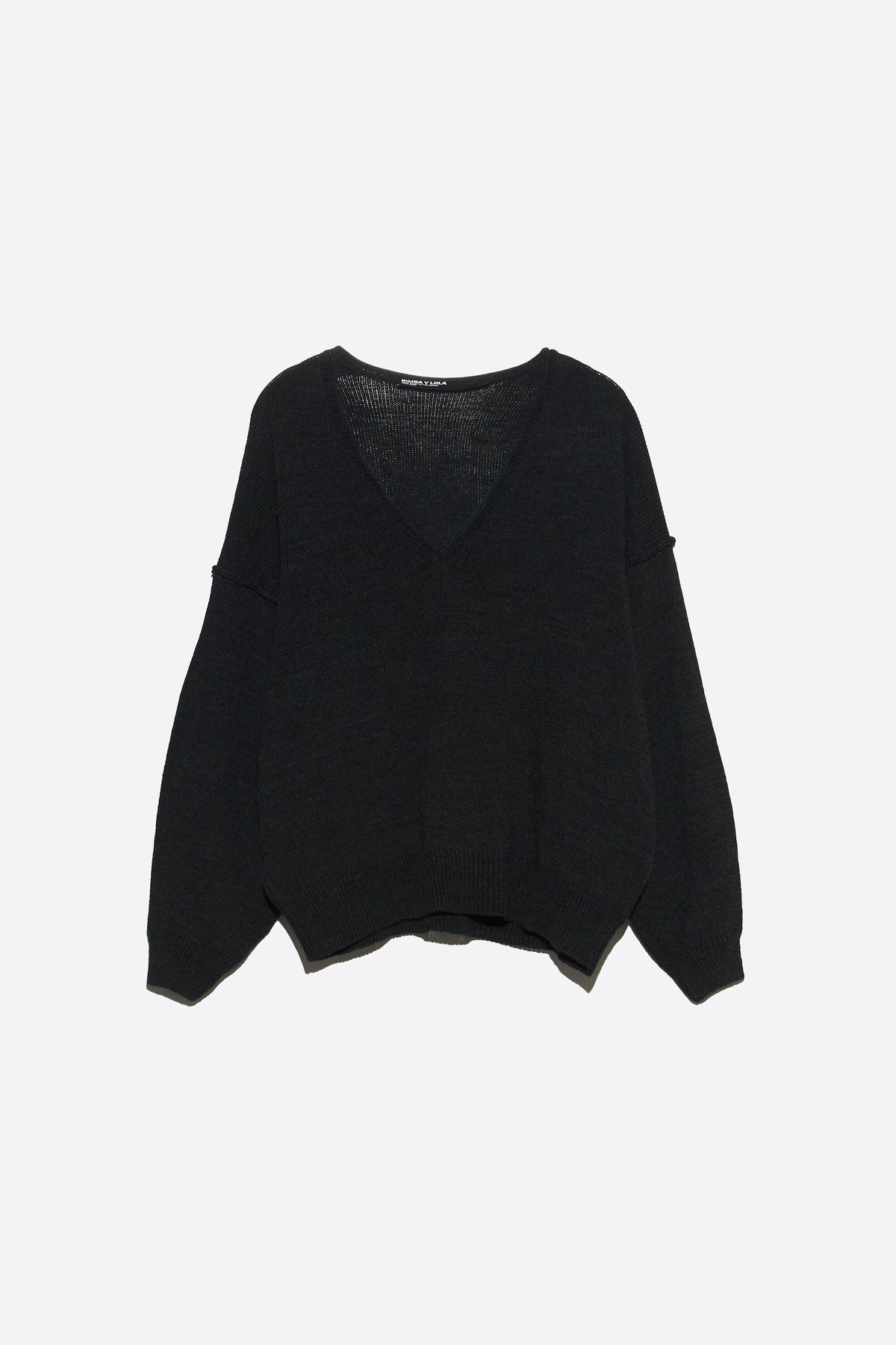 빔바이롤라 오버사이즈 V넥 울 니트 스웨터 262BR7241.10016 DARK GREY MELANGE