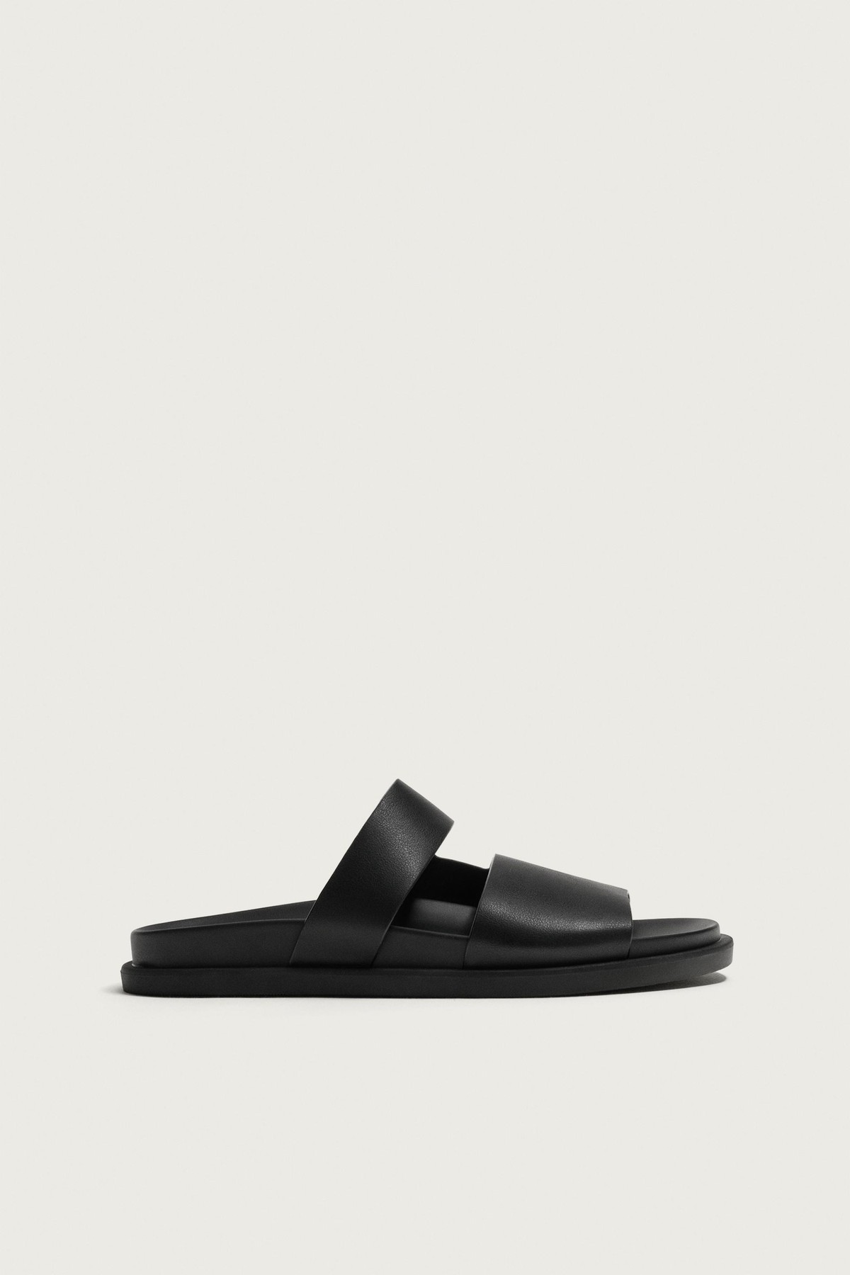 자라 와이드 스트랩 플랫 슬라이드 샌들 2731/820/800 BLACK