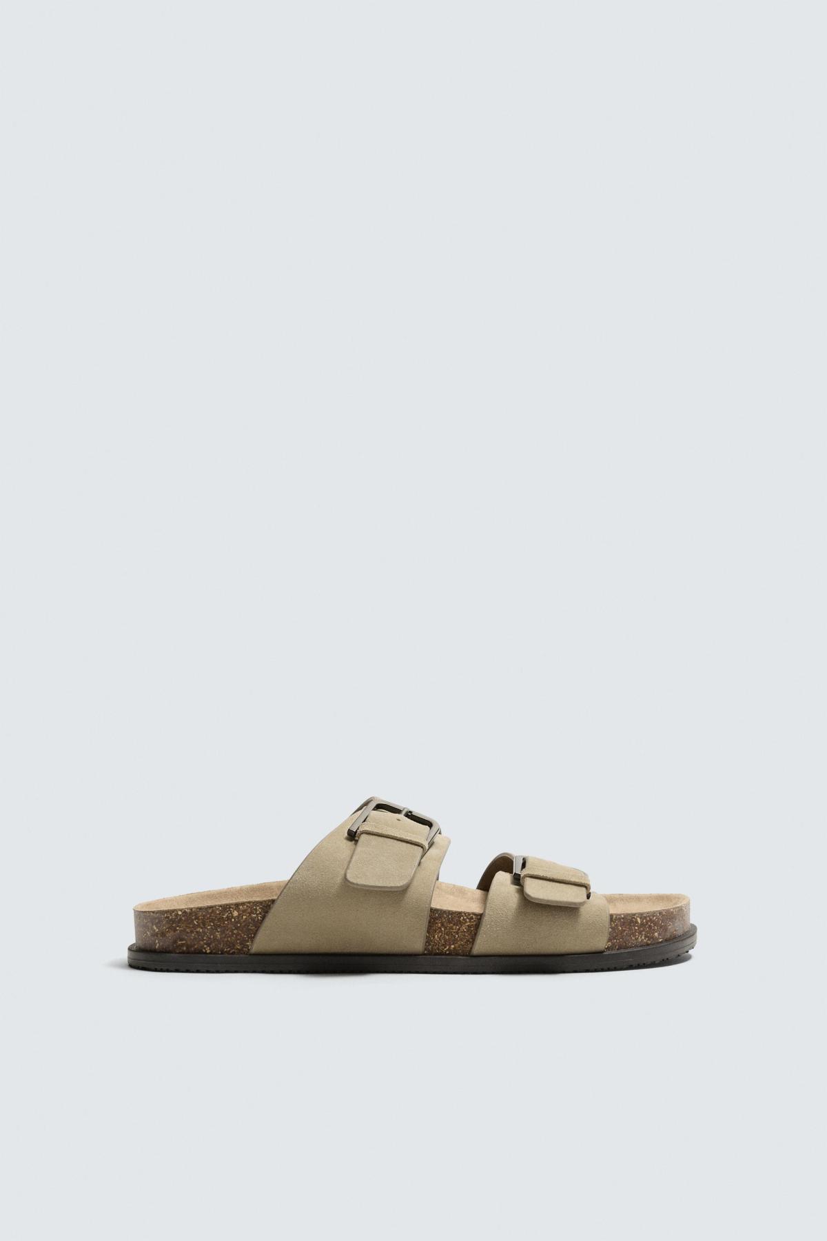 자라 레더 더블 스트랩 버클 샌들 2706/720/102 BEIGE