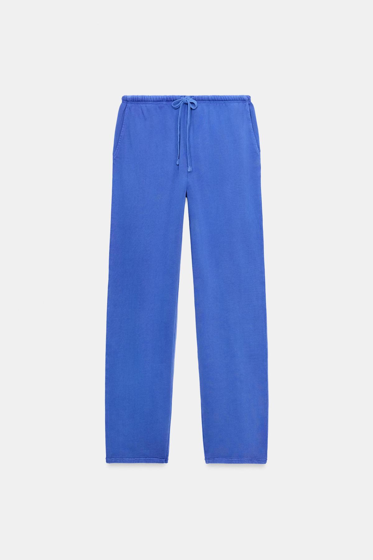 자라 드로스트링 스트레이트핏 면 팬츠 3253/808/420 BLUISH